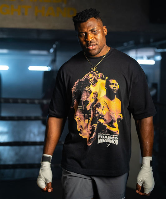 Gymshark GS x Francis Ngannou Graphic Tee - Black