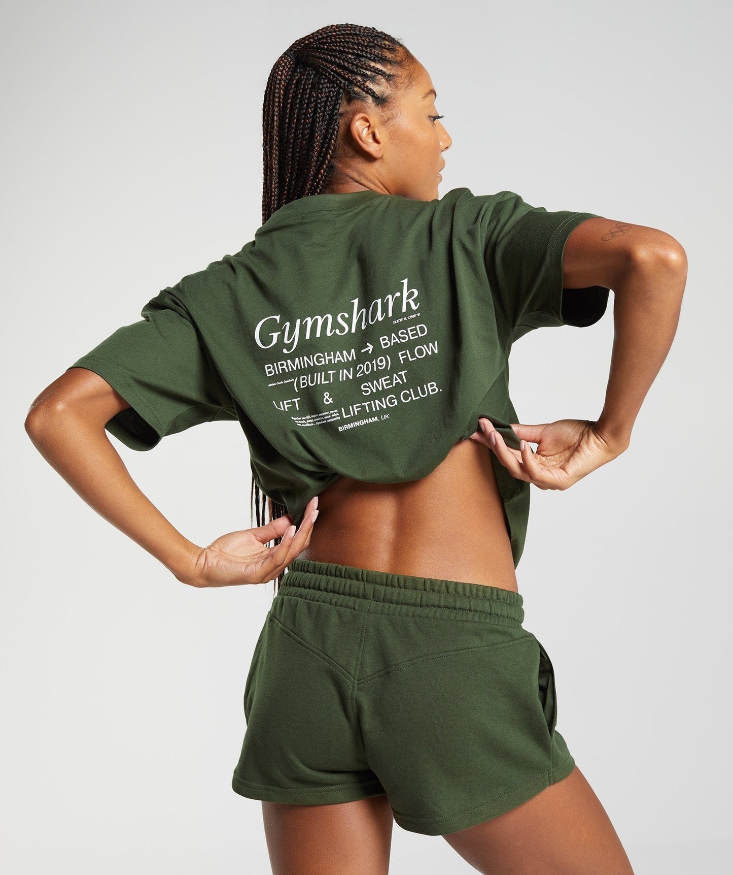 Gymshark Social Club Oversized T-Shirt - Moss Olive