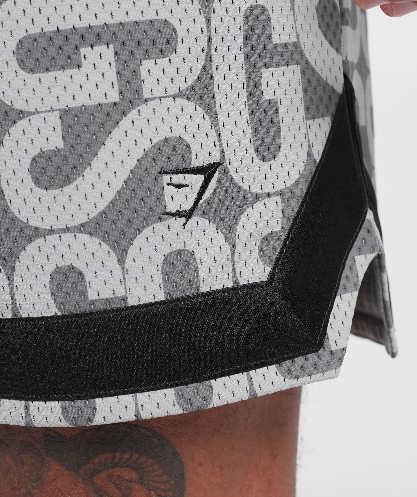 Gymshark Monogram Mesh Shorts - Smokey Grey