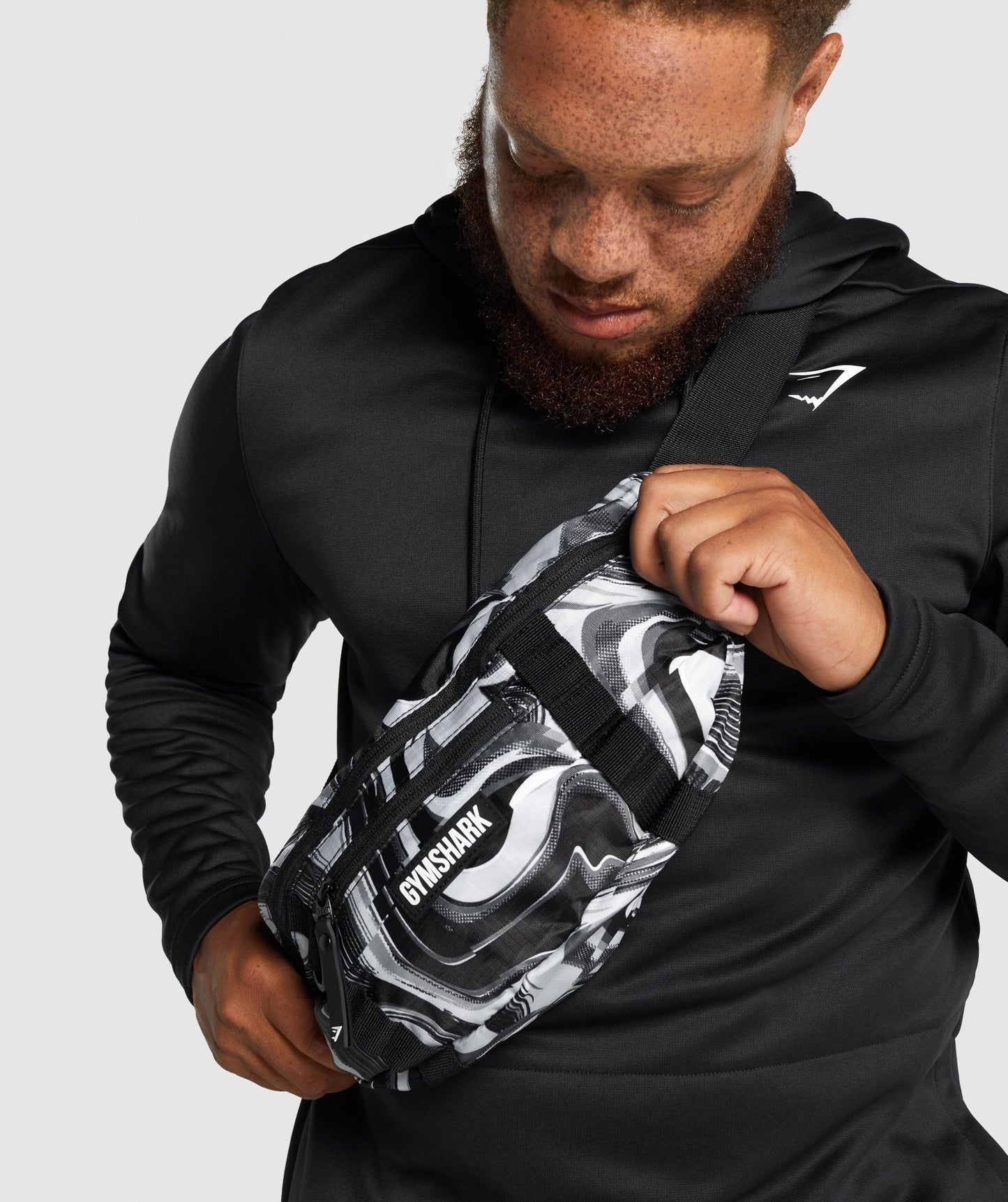 Gymshark Cross Body Bag - Black/White