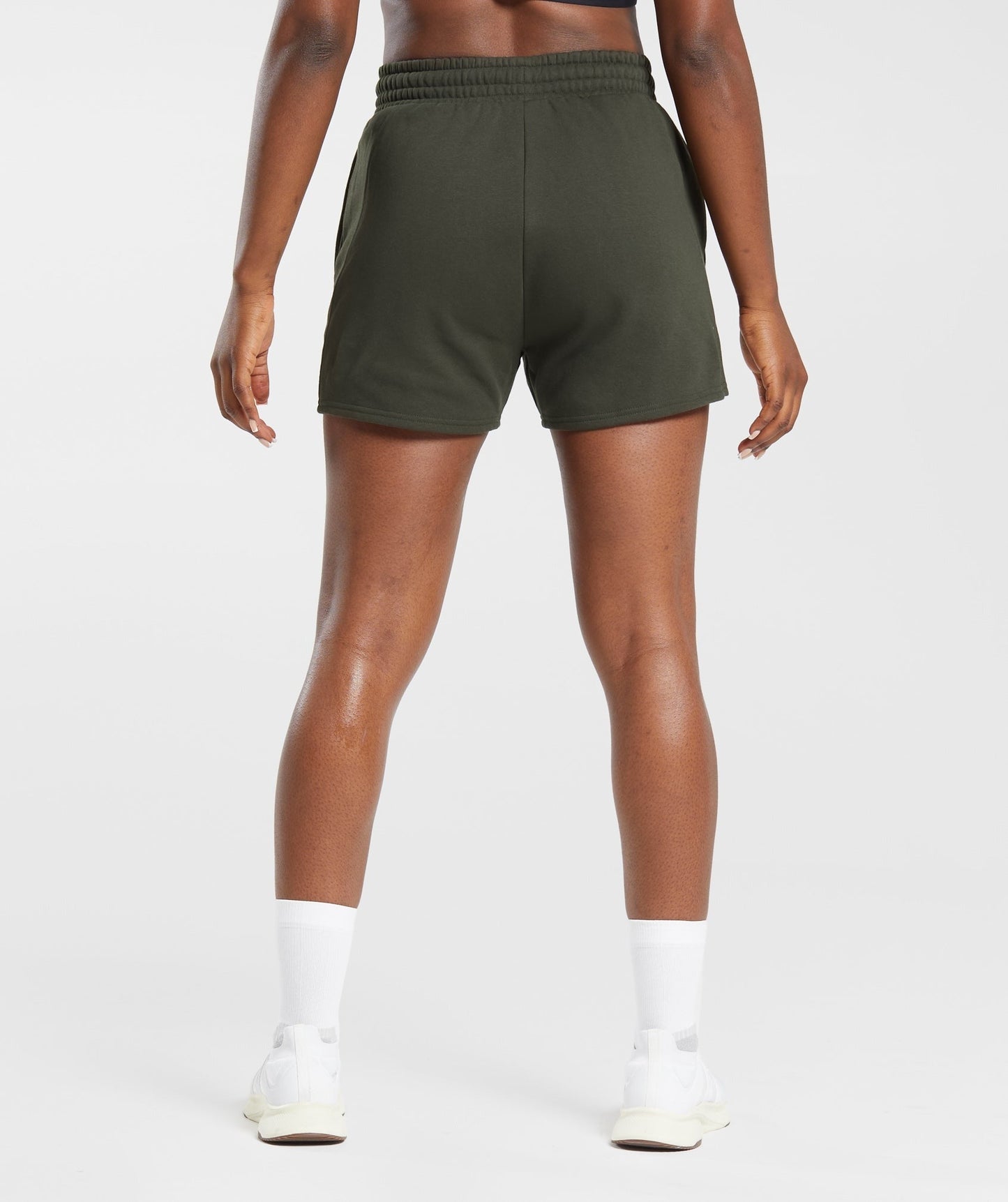 Gymshark Training Fleece Shorts - Deep Olive Green