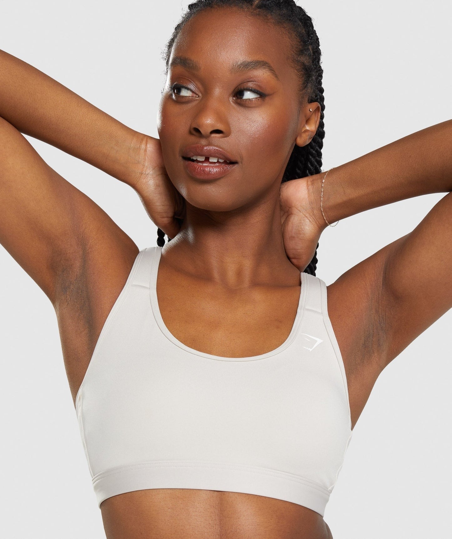 Gymshark Scoop Neck Sports Bra - Pebble Grey