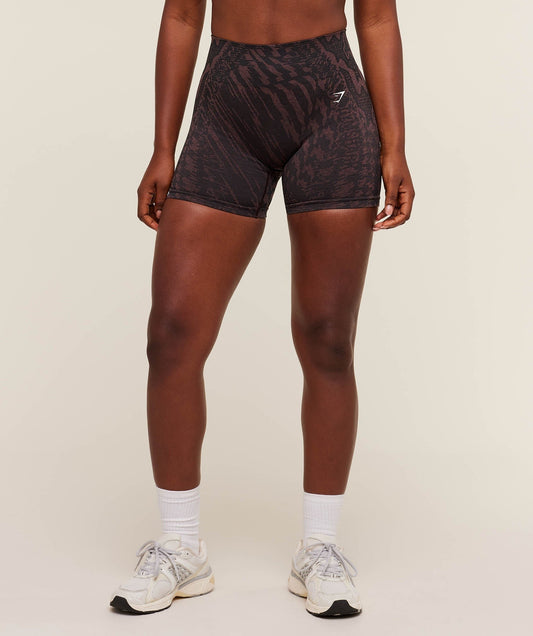 Gymshark Adapt Houndstooth Shorts - Black/Reset Pink