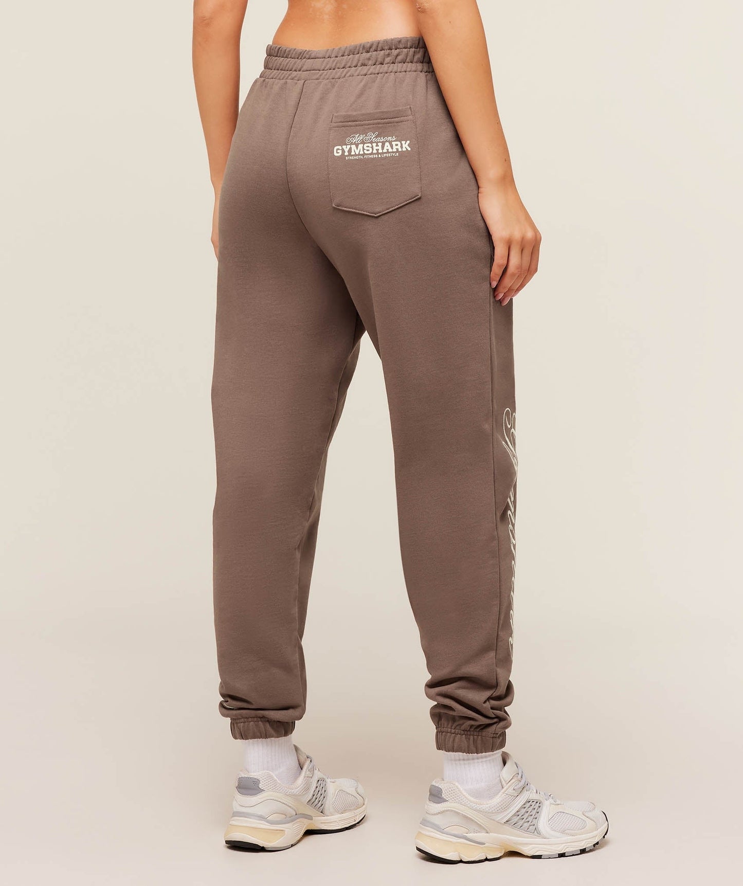 Gymshark All Seasons Graphic Joggers - Soft Brown