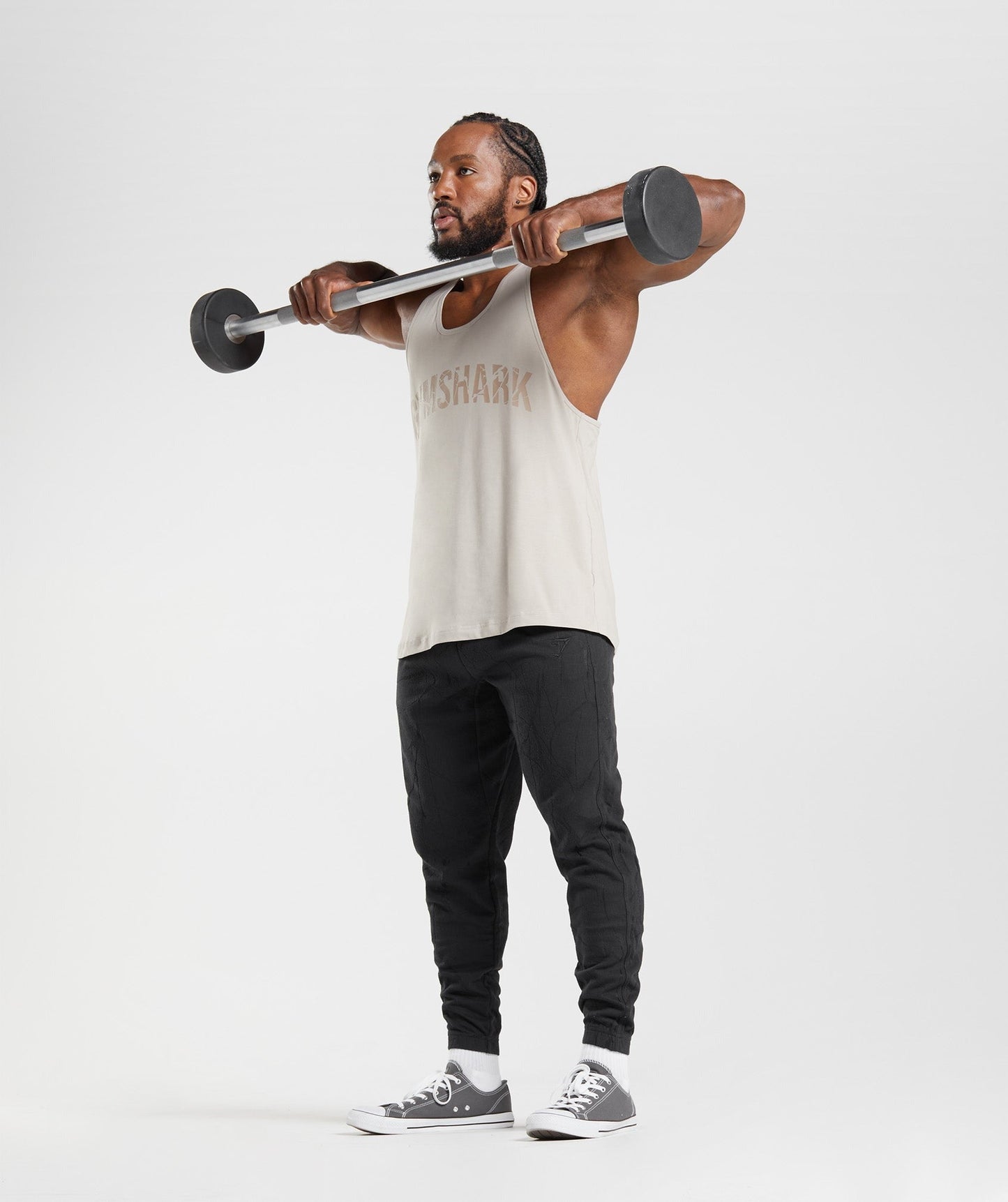 Gymshark Power Stringer - Pebble Grey