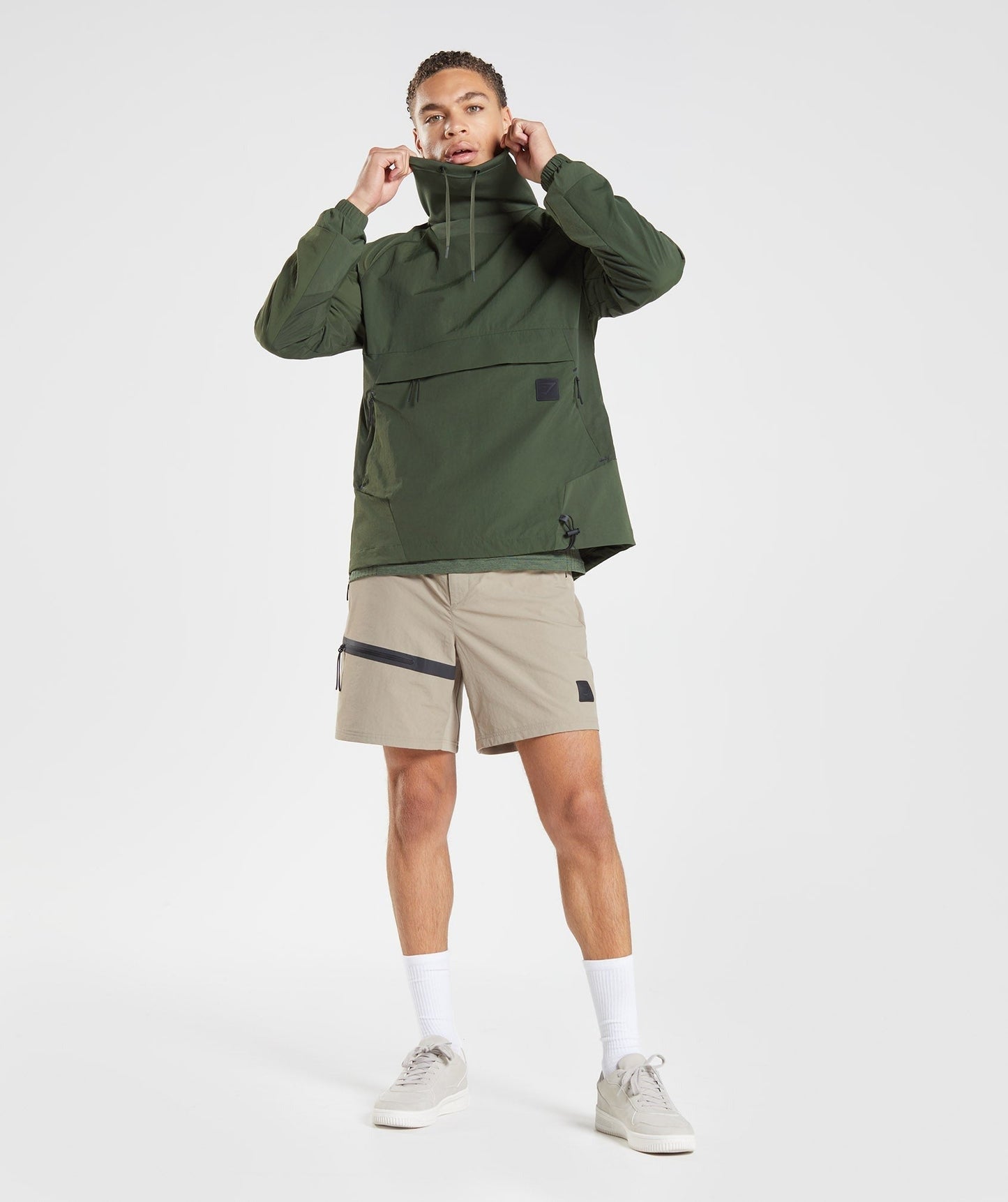 Gymshark Retake Anorak - Moss Olive