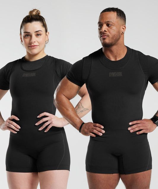 Gymshark Seamless Singlet - Black/Charcoal Grey
