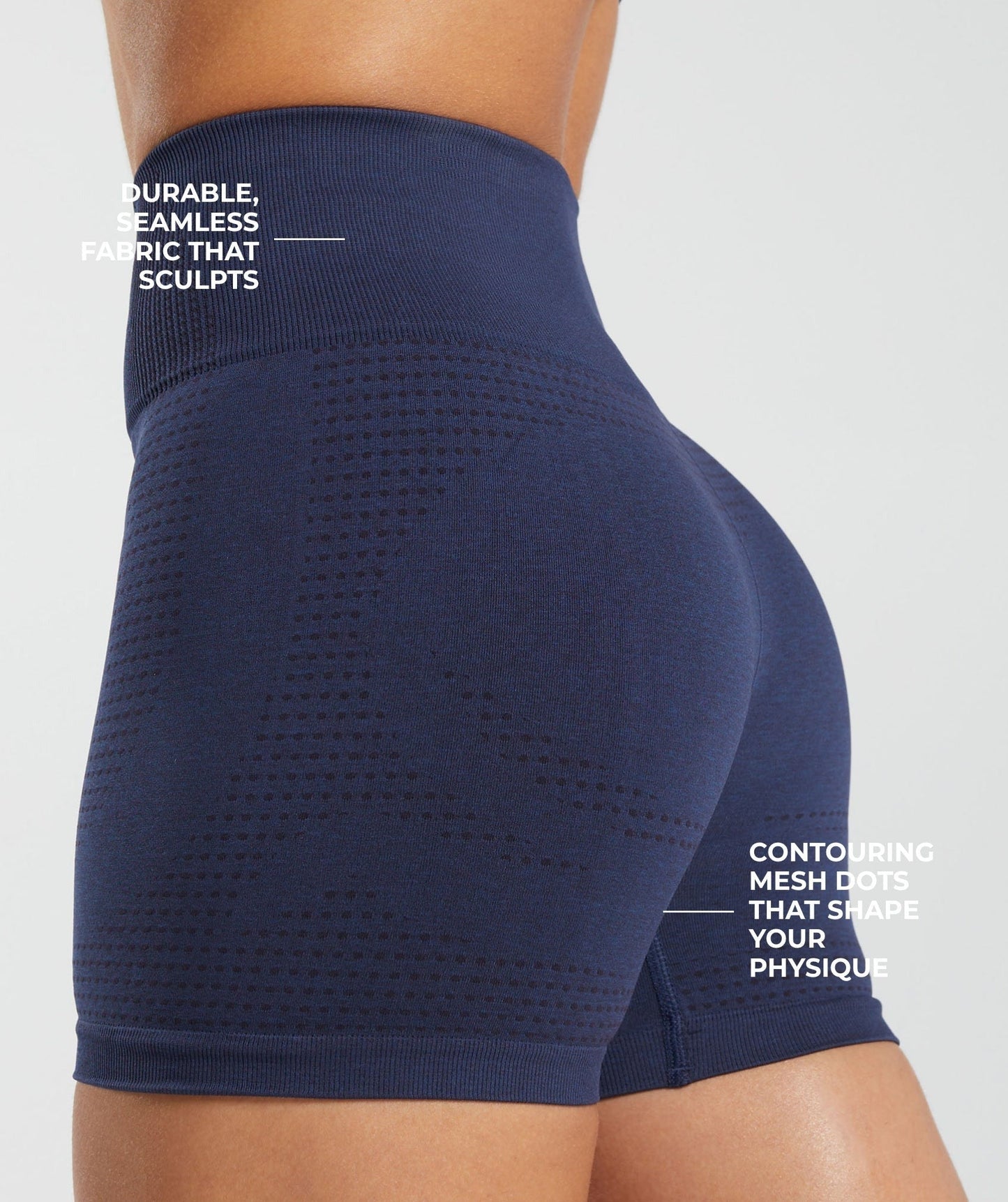 Gymshark Vital Seamless Shorts - Heavy Blue Marl