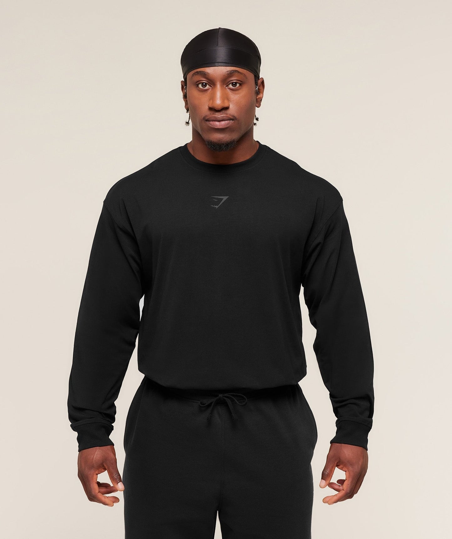 Gymshark Power Long Sleeve T-Shirt - Black/Asphalt Grey