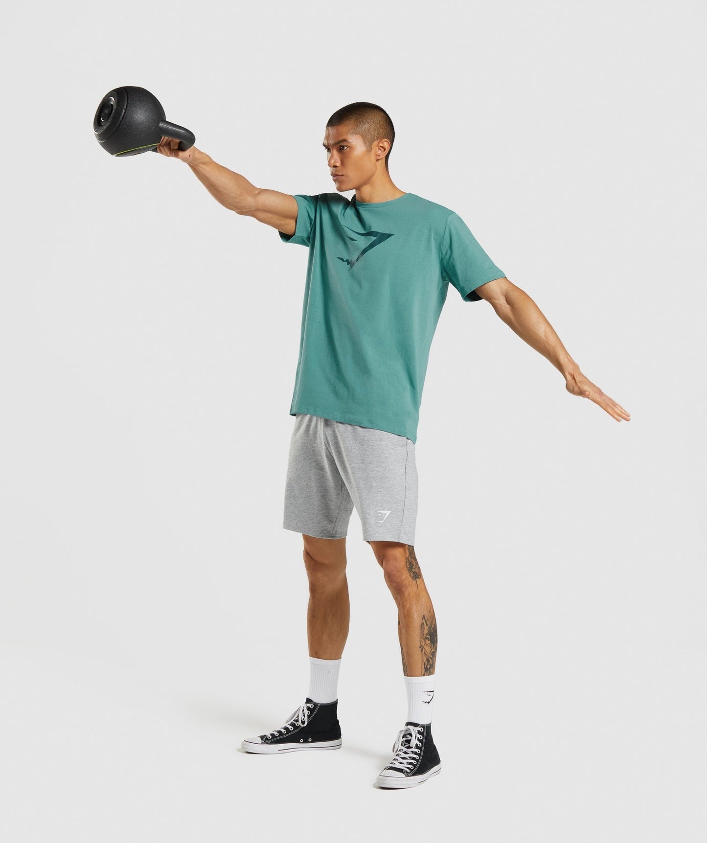 Gymshark Sharkhead Infill T-Shirt - Teal
