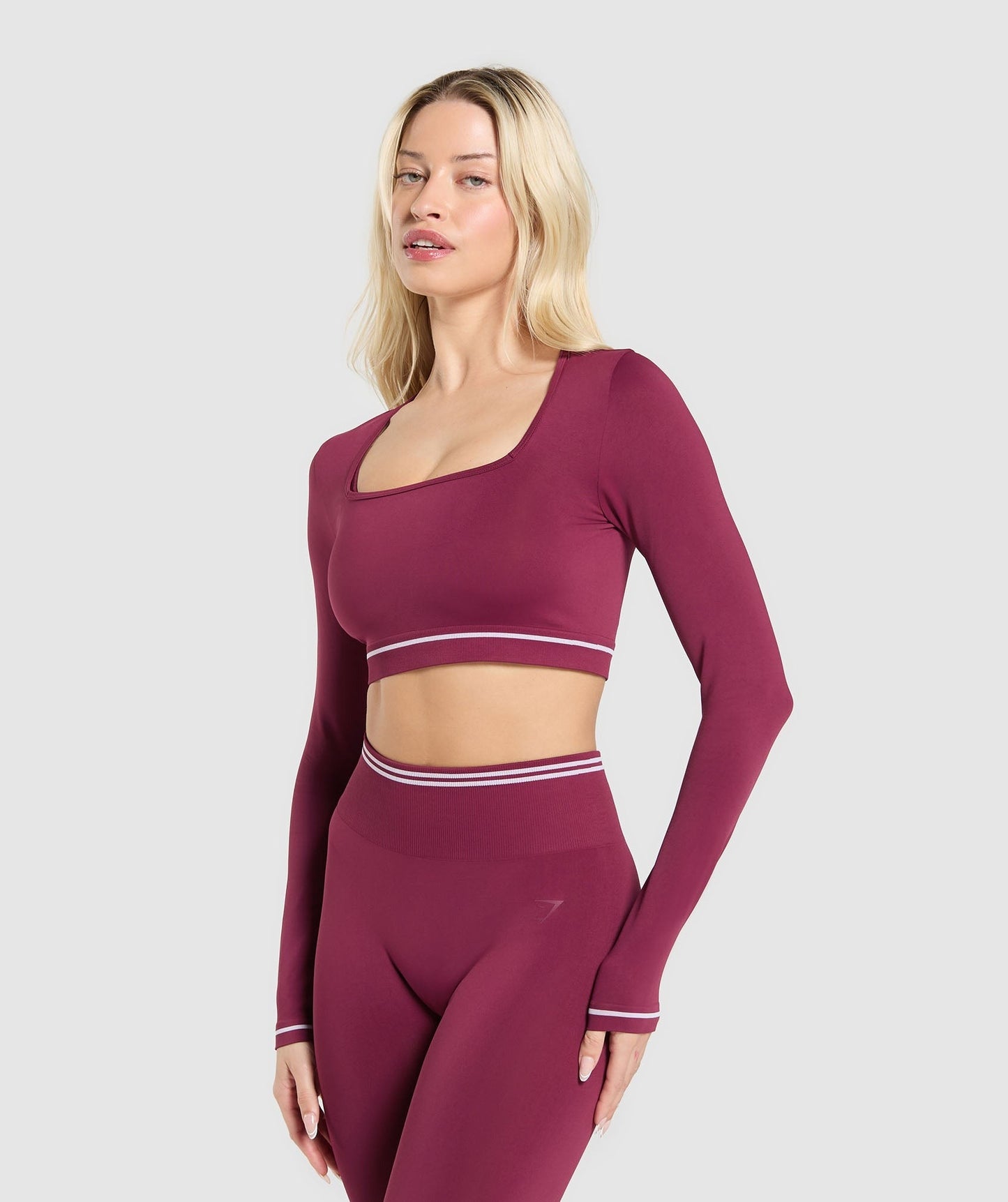 Gymshark Contrast Seamless Crop Top - Strong Pink