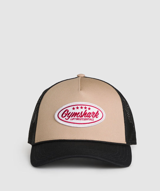 Gymshark Trucker Cap - Deep Fawn Brown/Black