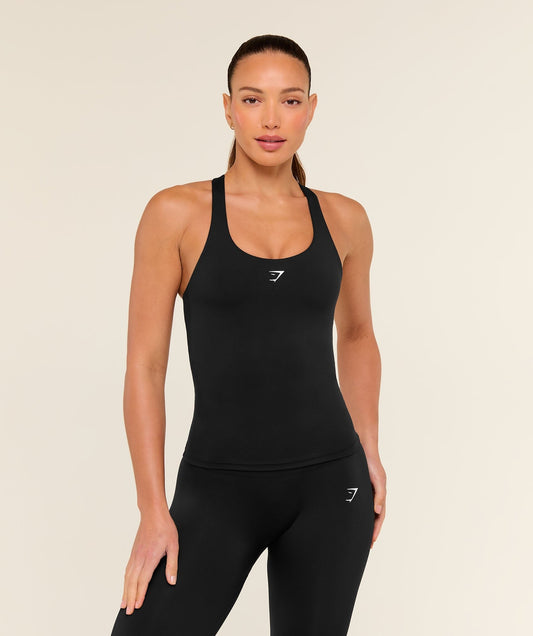 Gymshark Everyday Racer Back Tank with Shelf - Black