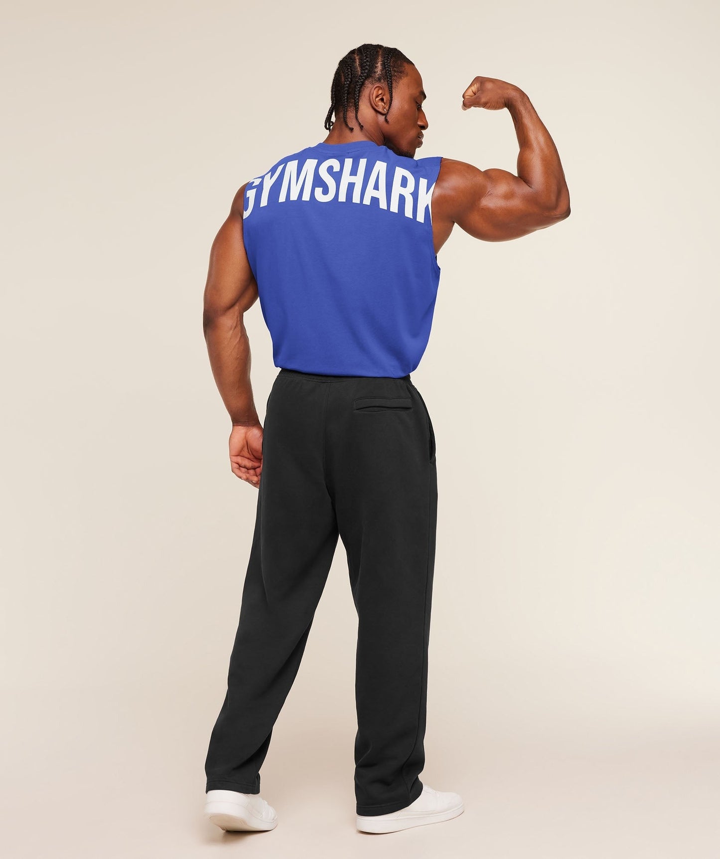 Gymshark Power Cut Off Tank - Force Blue