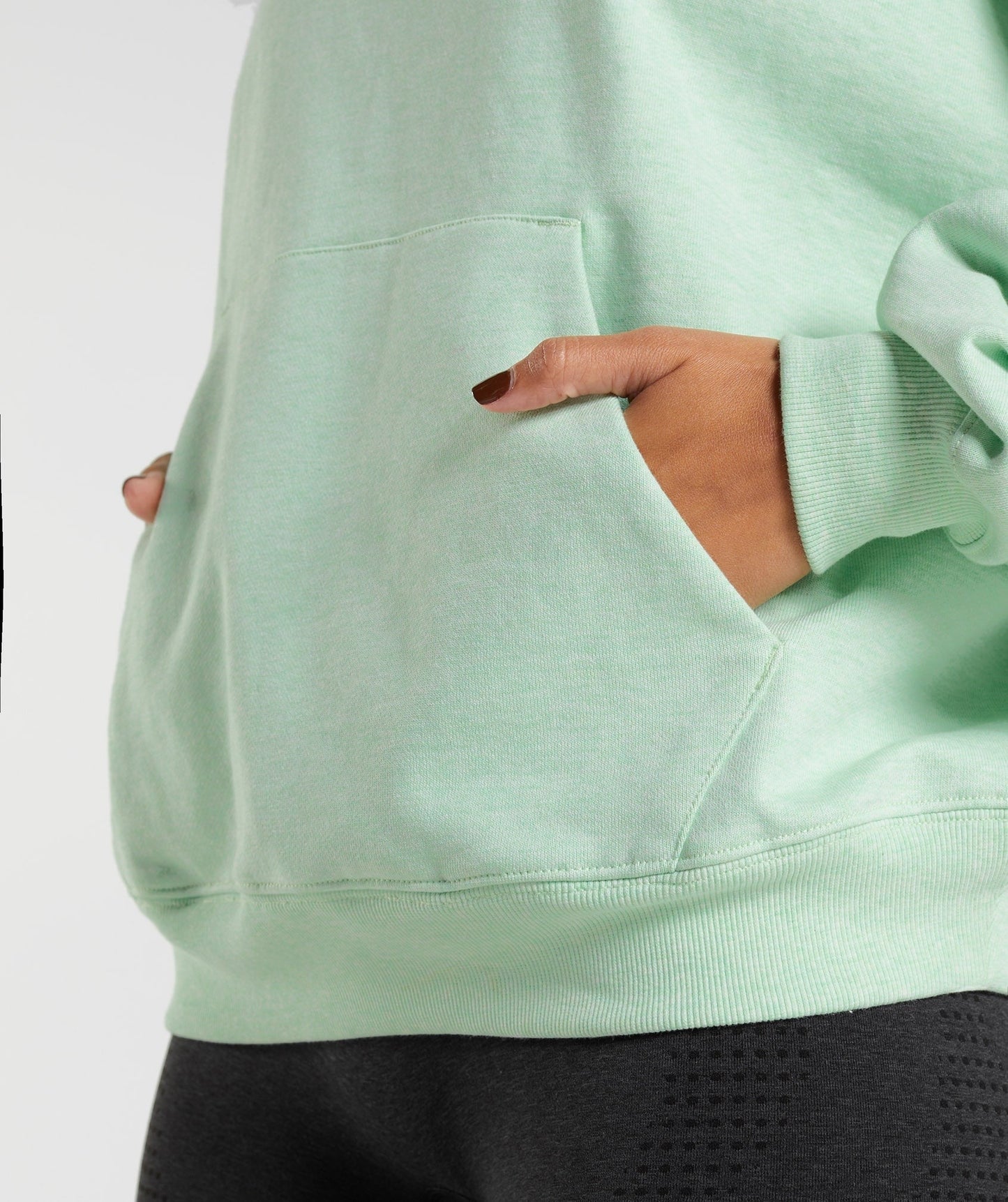 Gymshark Rest Day Sweats 1/2 Zip Pullover - Refreshing Green Marl