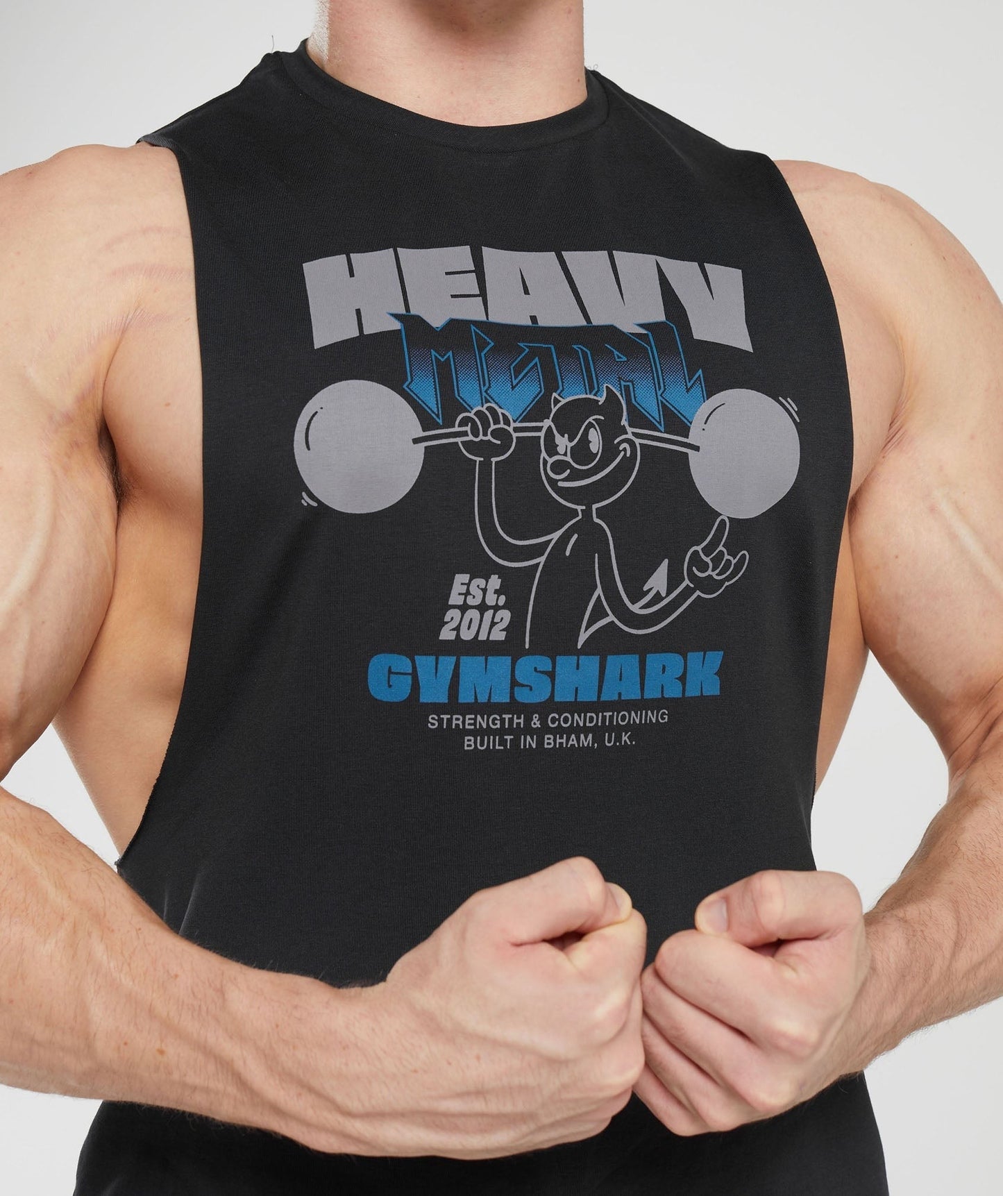 Gymshark Heavy Metal Drop Arm Tank - Black