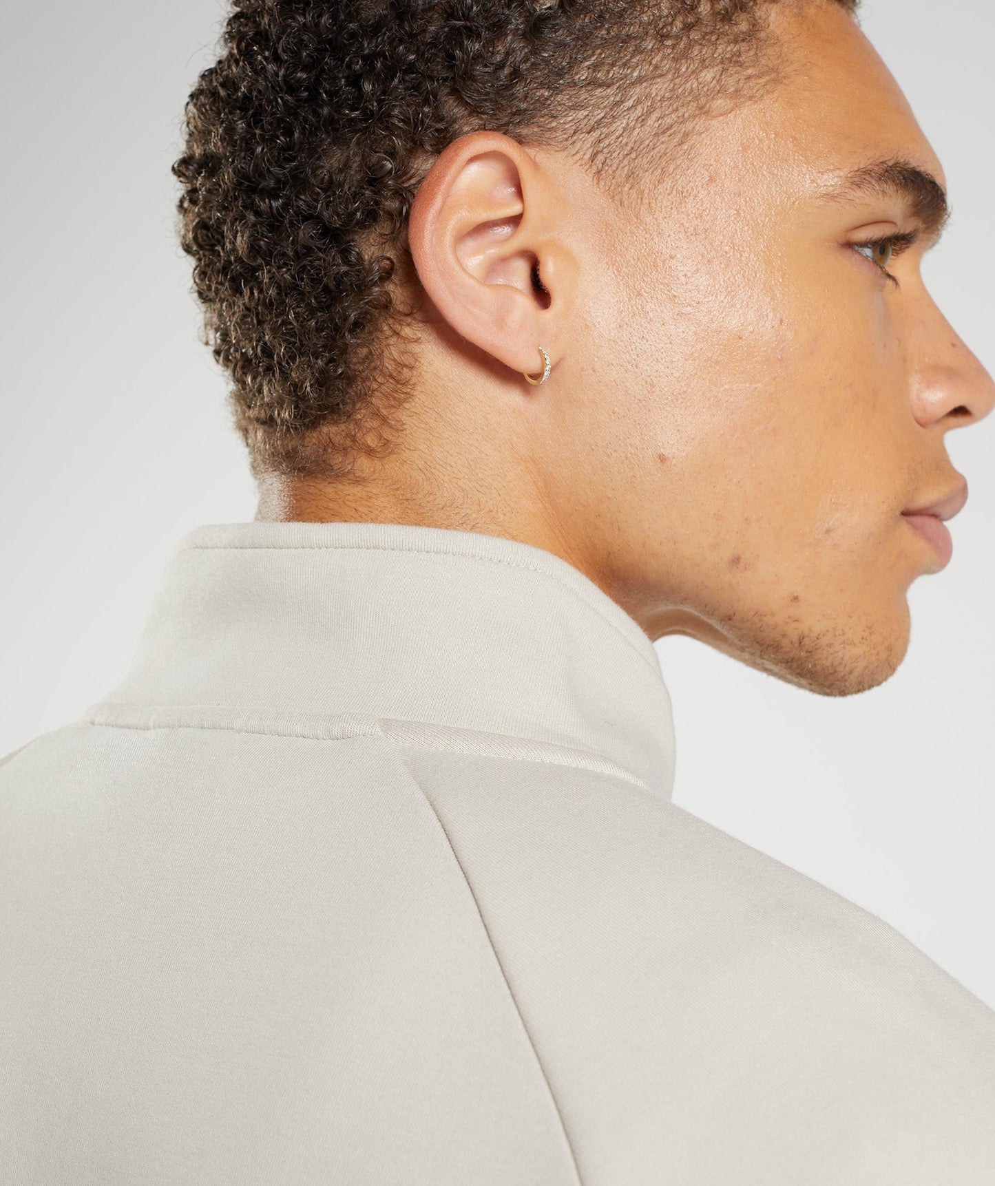 Gymshark Rest Day 1/4 Zip - Pebble Grey