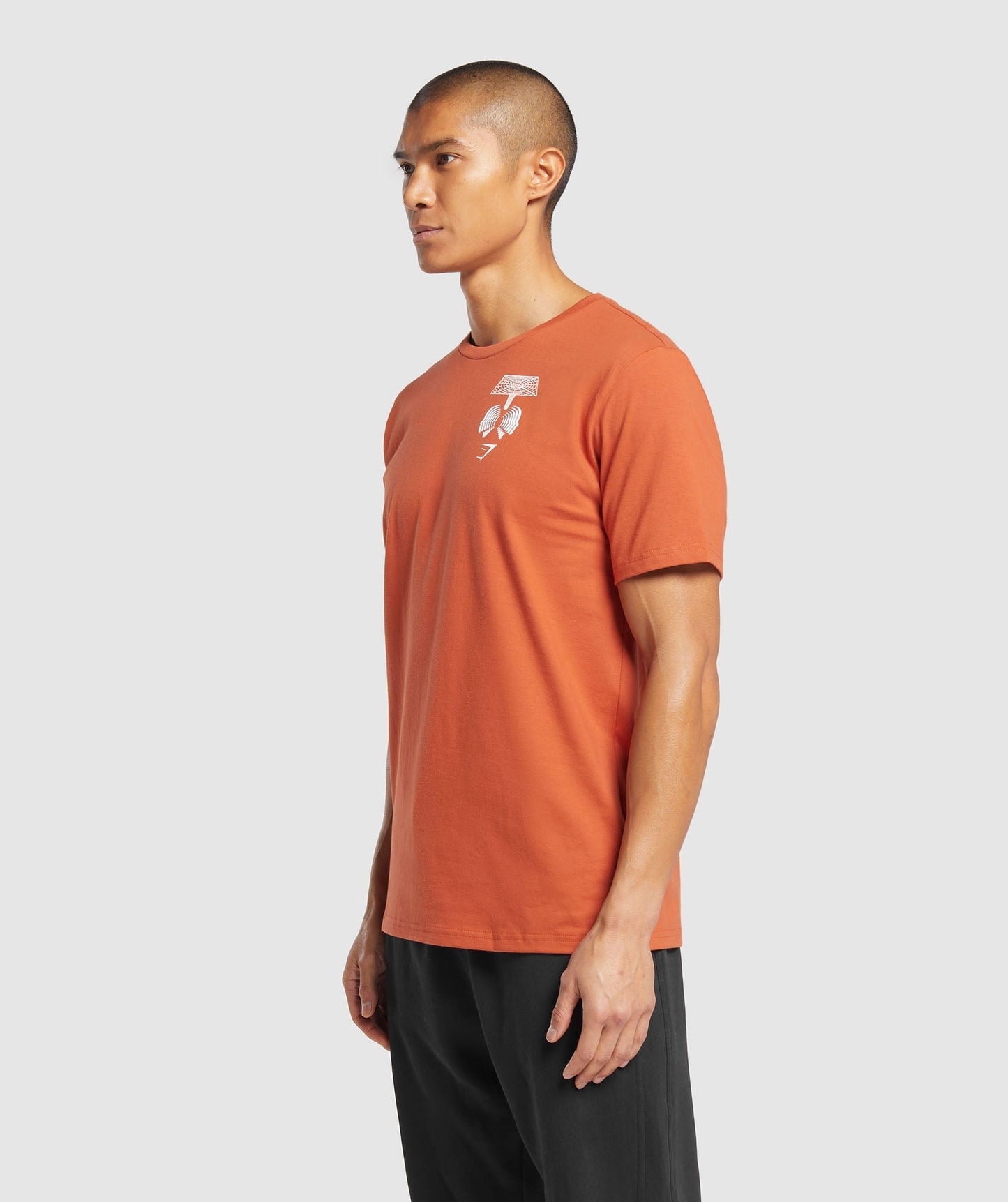 Gymshark Hybrid Wellness T-Shirt - Rust Orange
