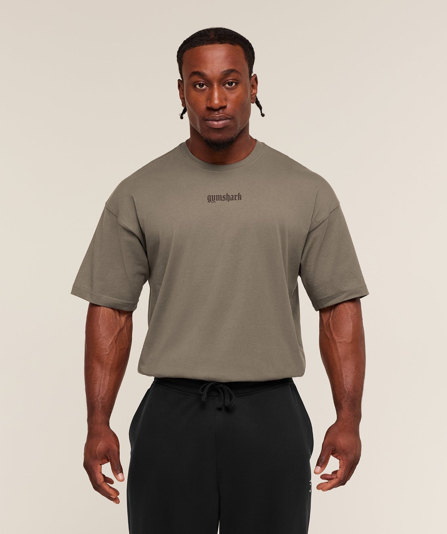 Gymshark Olde English T-Shirt - Camo Brown