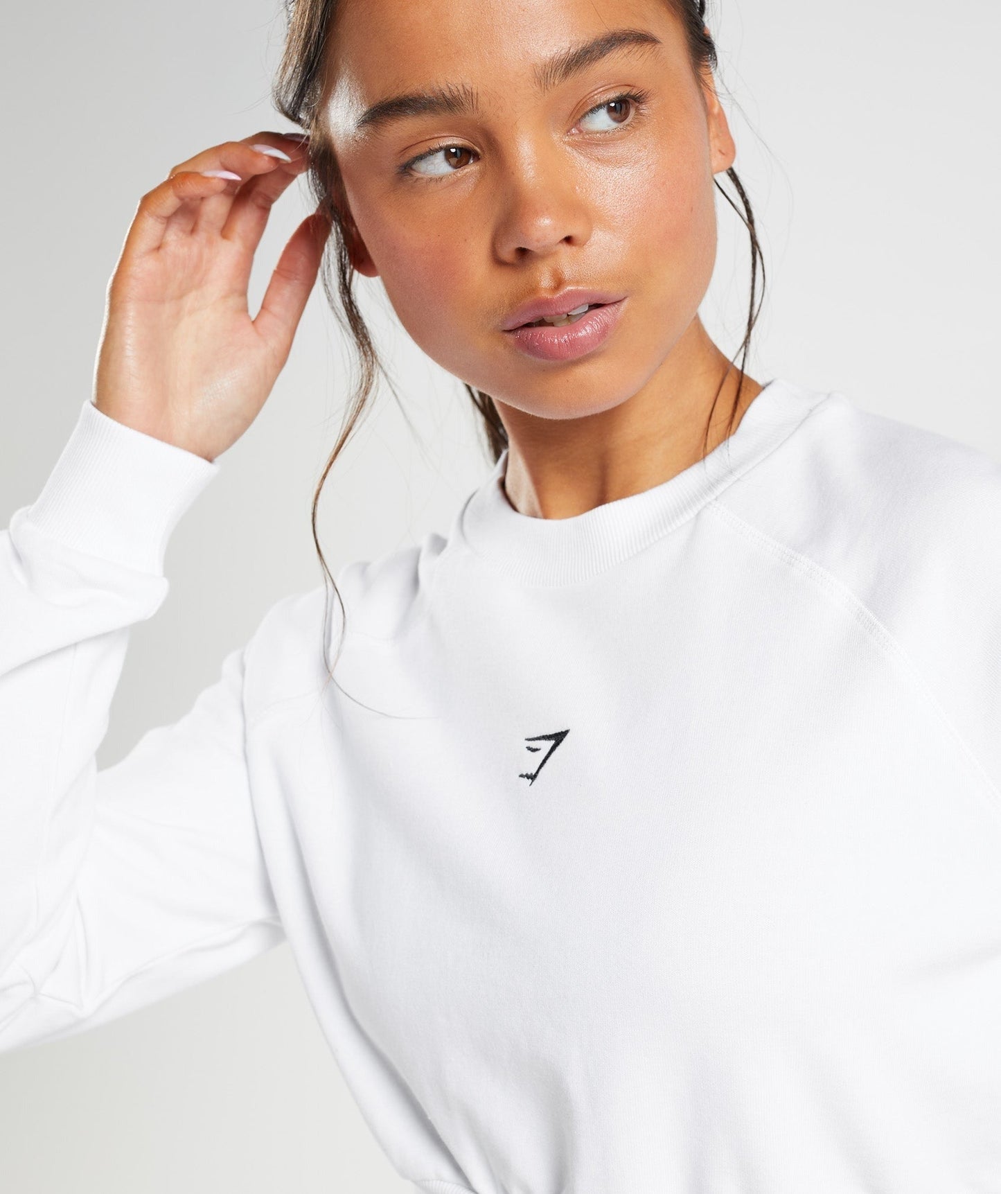 Gymshark Training Crop Sweater - White