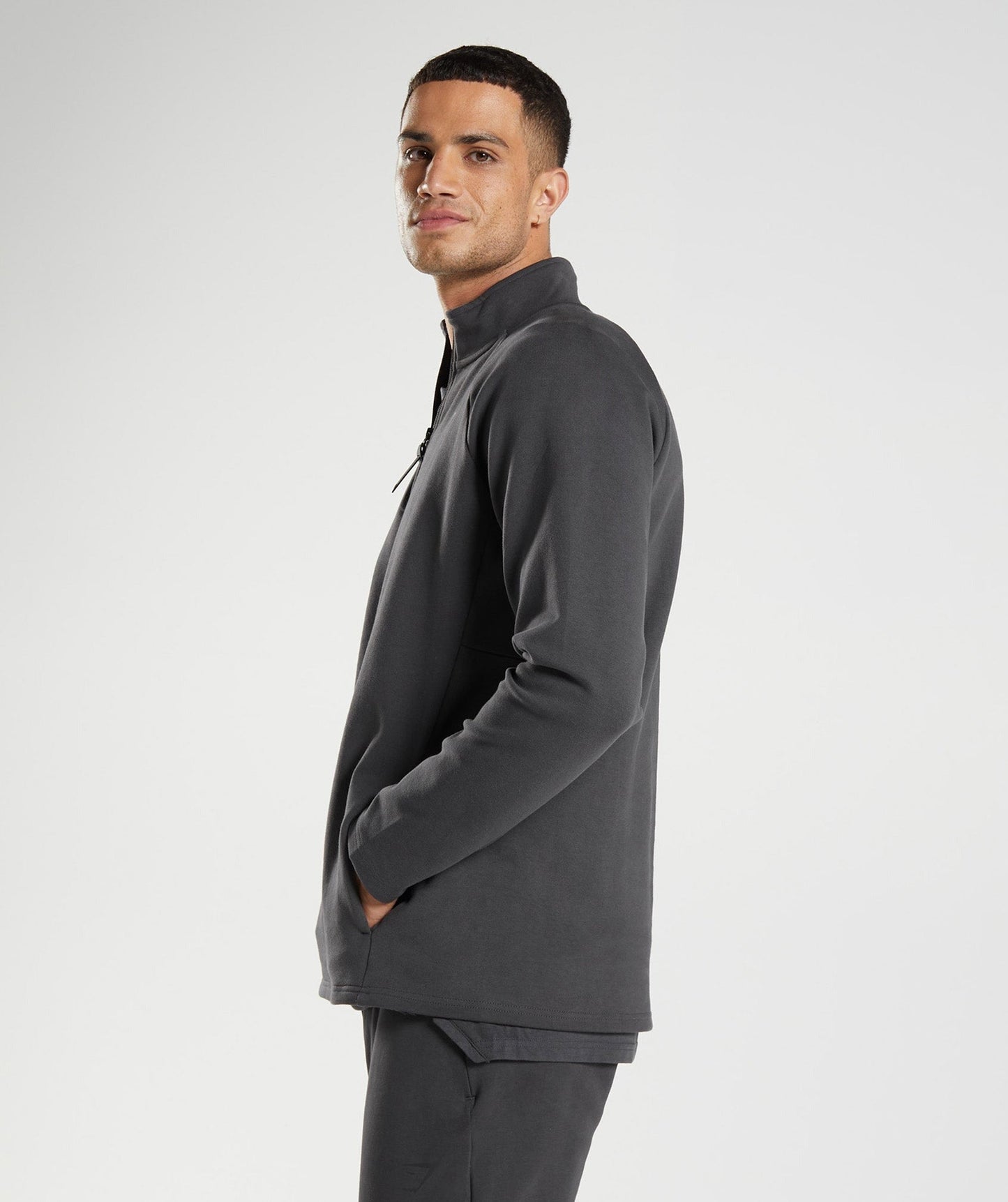 Gymshark Rest Day 1/4 Zip - Onyx Grey