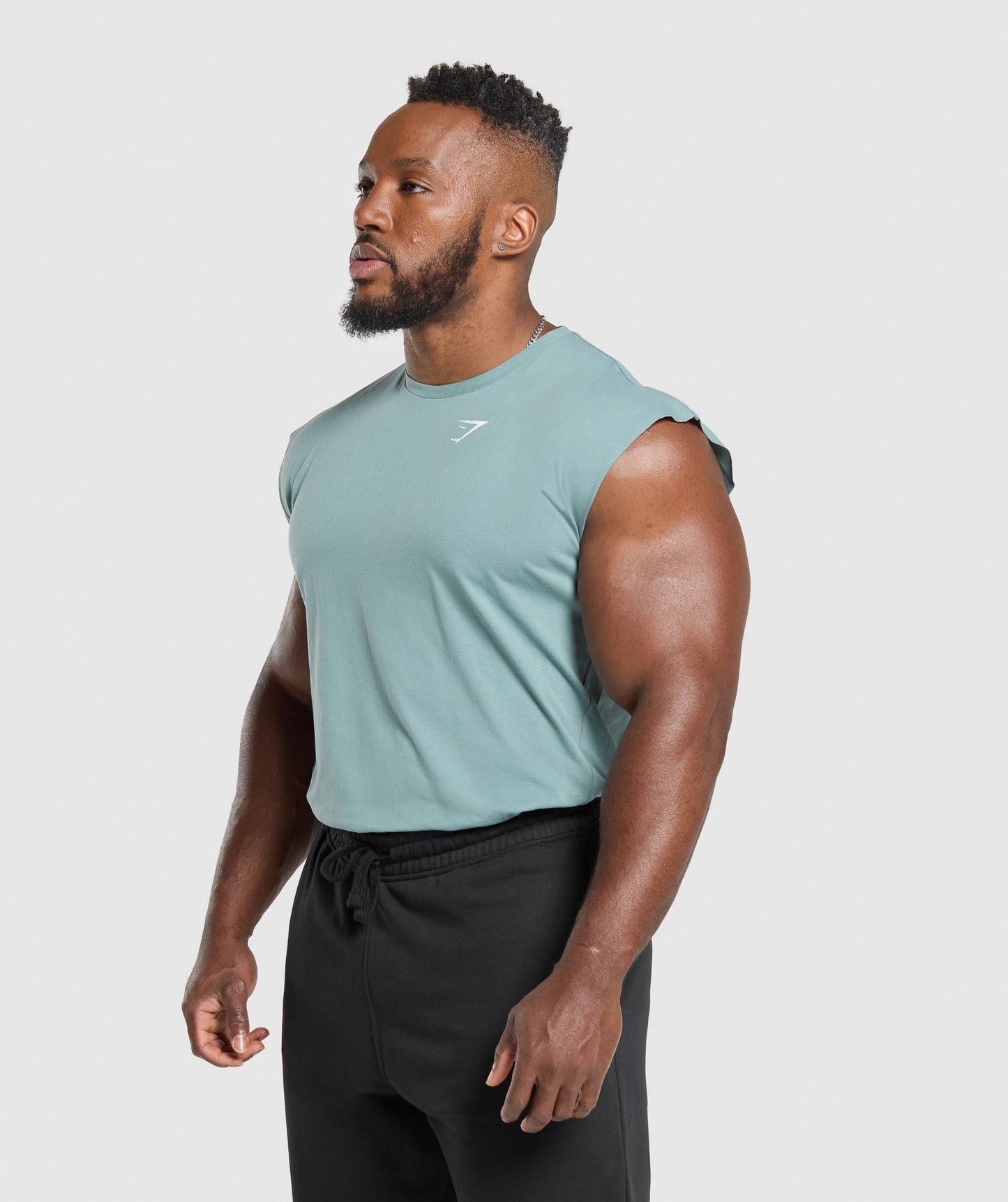 Gymshark Critical Cut Off Tank - Celeste Blue