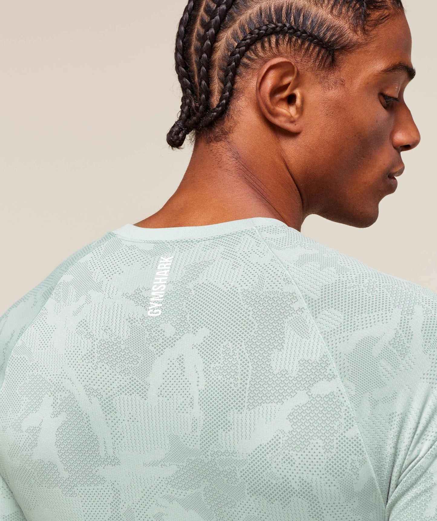 Gymshark Geo Seamless T-Shirt - Morning Blue/Celeste Blue