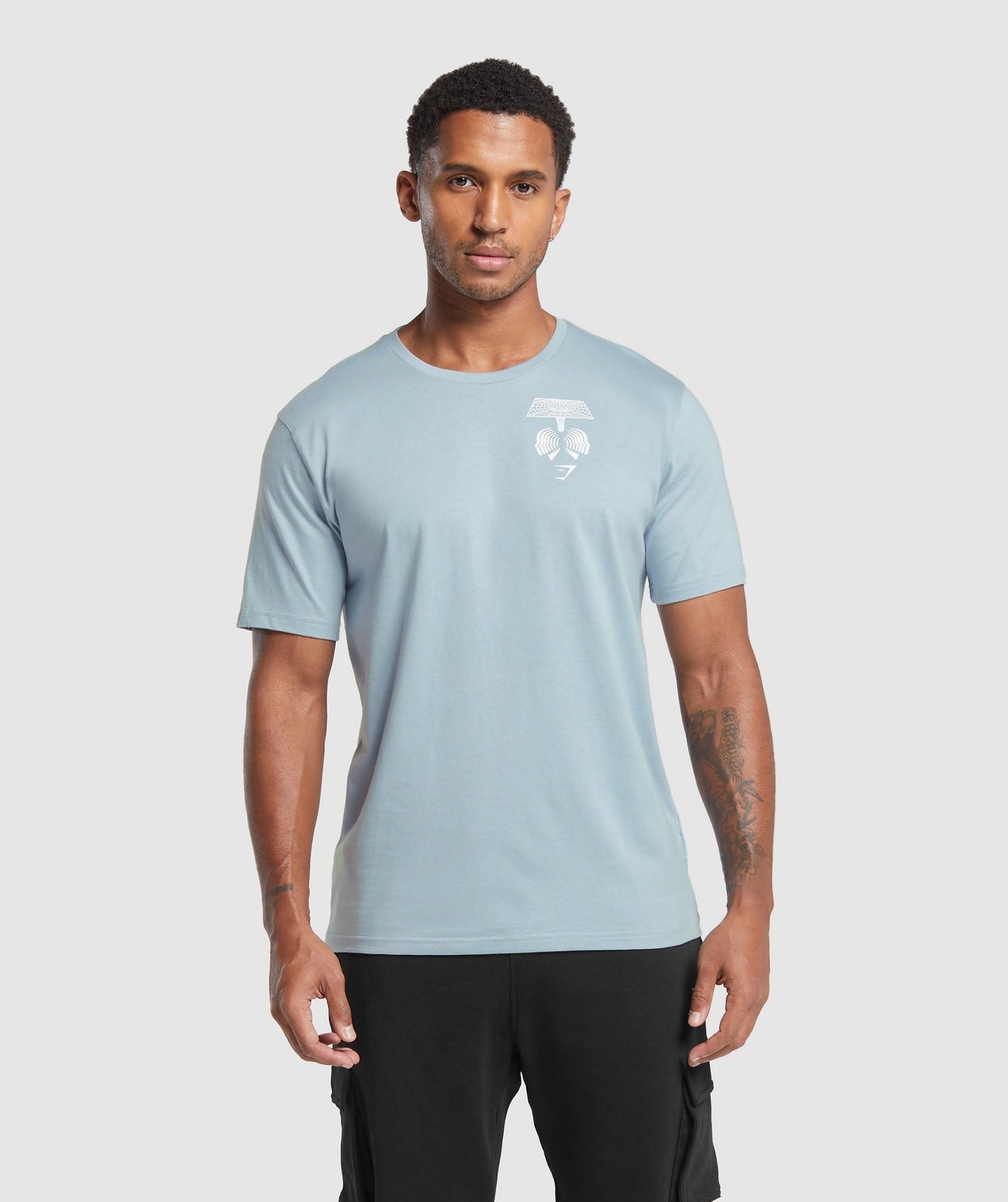 Gymshark Hybrid Wellness T-Shirt - Salt Blue