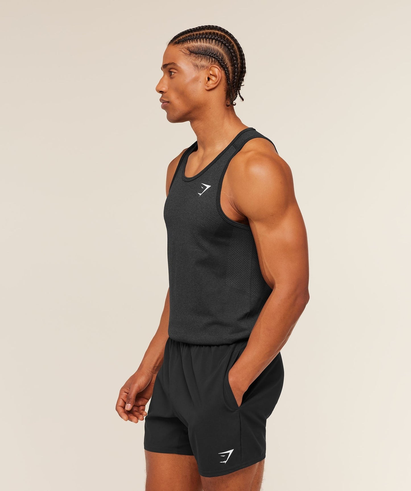 Gymshark Vital Tank - Black/Silhouette Grey