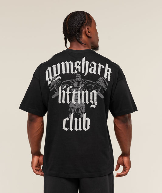 Gymshark Lifting Club T-Shirt - Black/Pebble Grey