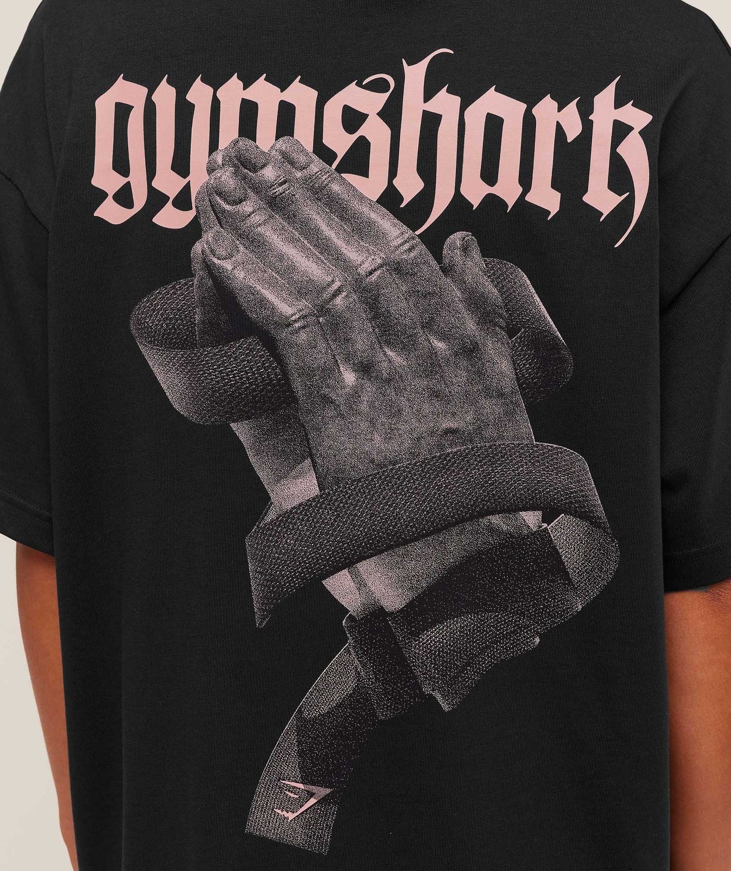 Gymshark Prayer Hands Graphic Oversized T-Shirt - Black