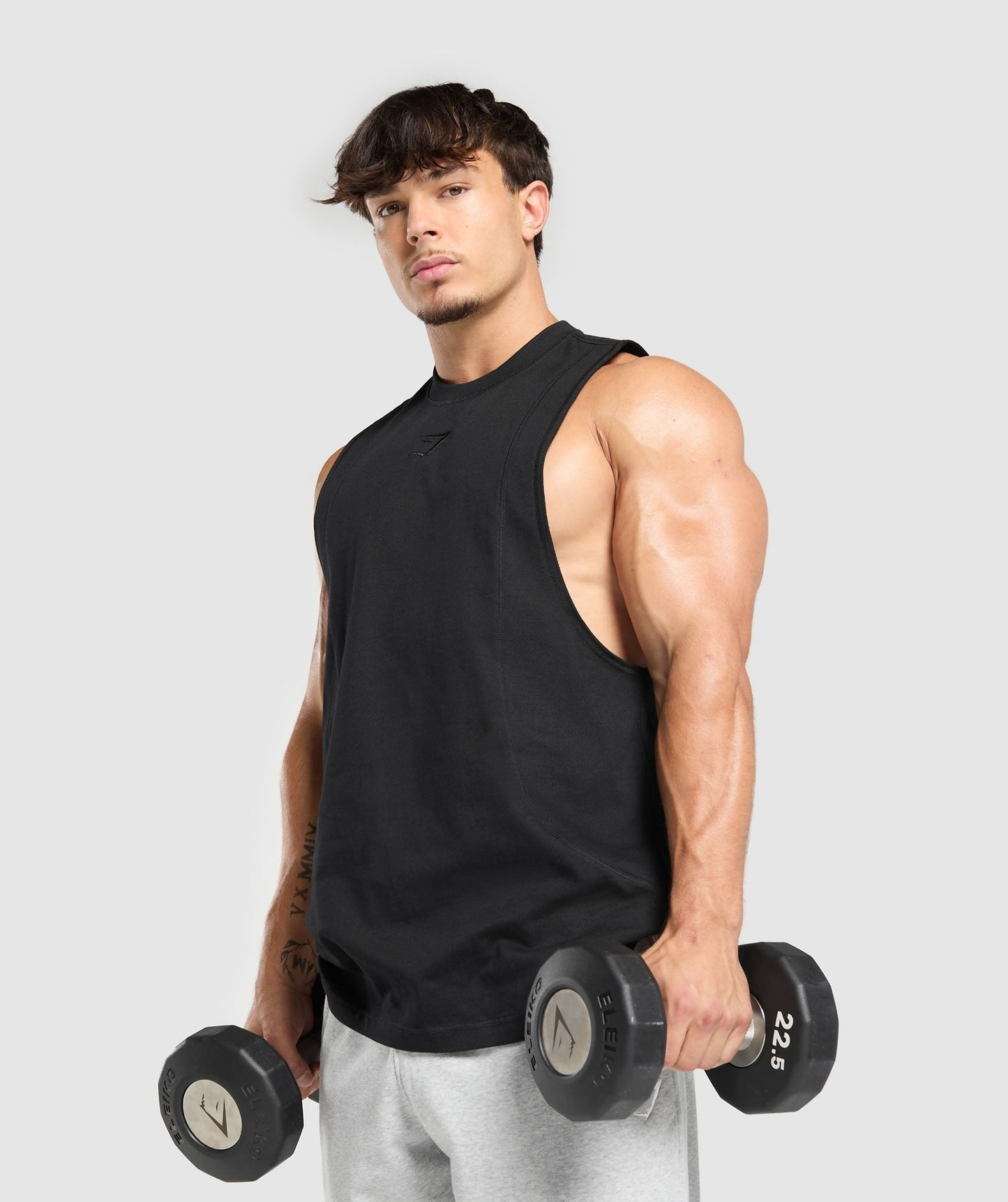 Gymshark Premium Lifting Drop Arm Tank - Black