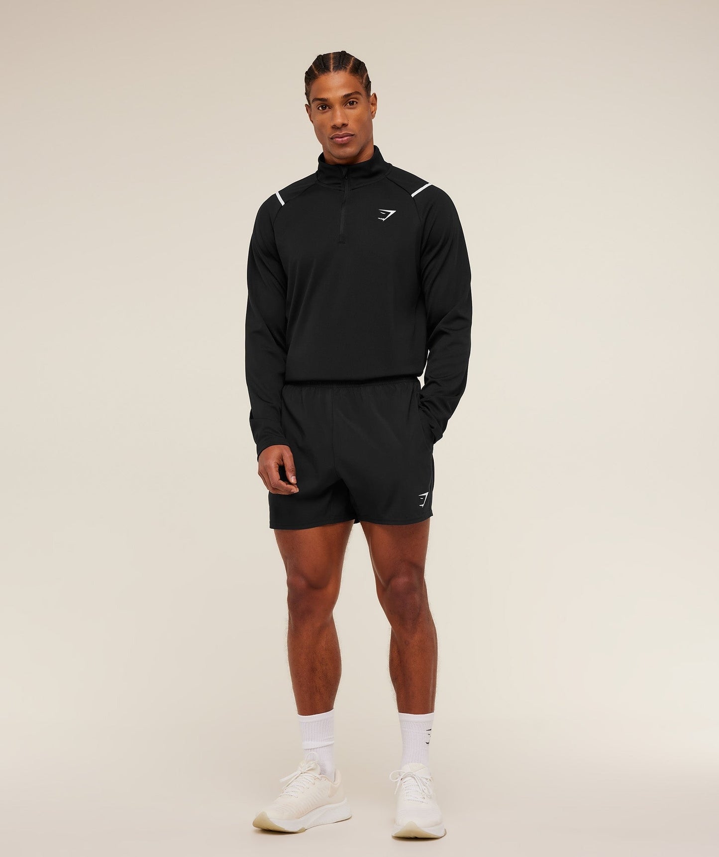 Gymshark Arrival Contrast 1/4 Zip - Black
