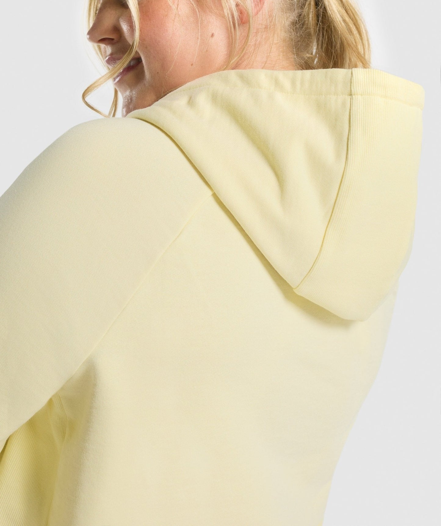 Gymshark Training Cropped Hoodie - Light Yellow