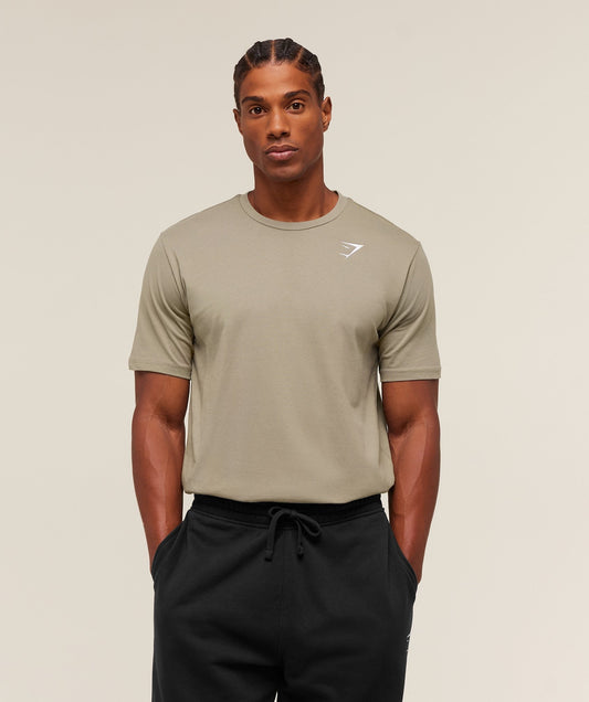 Gymshark Crest T-Shirt - Linen Brown