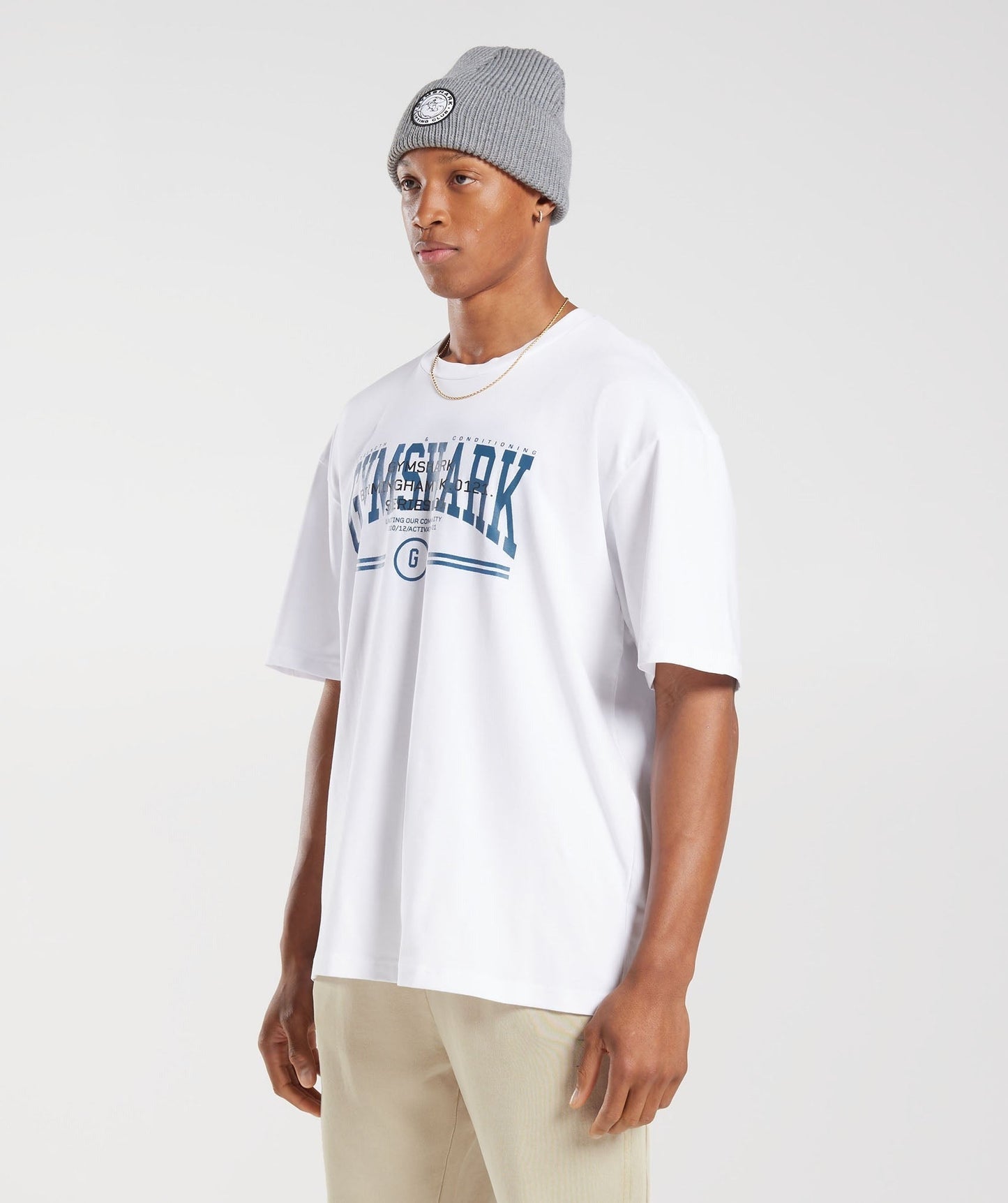 Gymshark Collegiate Oversized T-Shirt - White