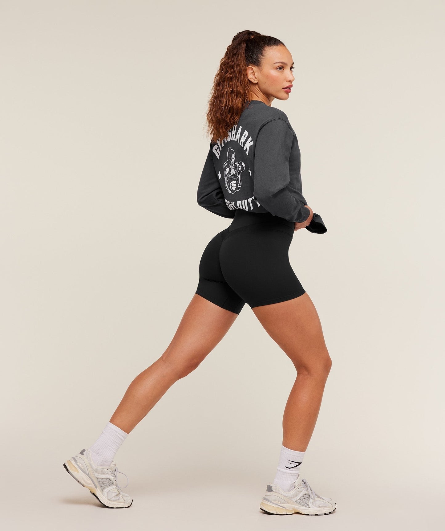 Gymshark Heavy Duty Oversized Long Sleeve T-Shirt - Onyx Grey