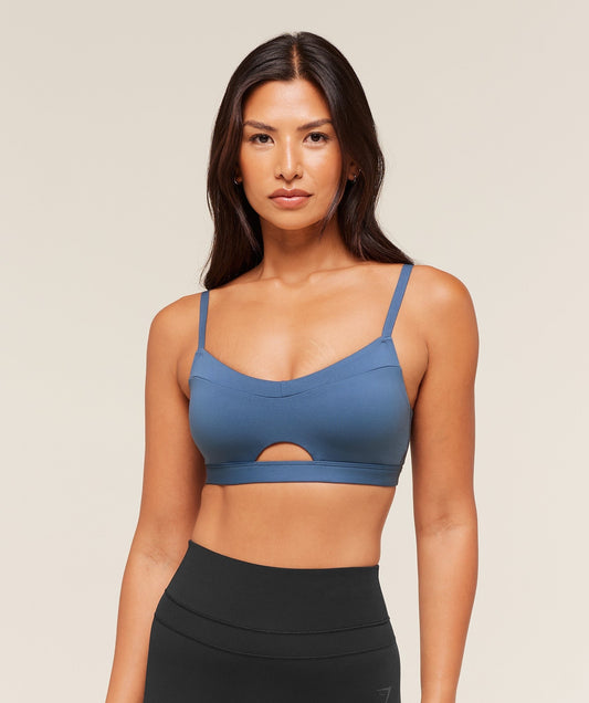 Gymshark Balcony Peekaboo Sports Bra - Compound Blue