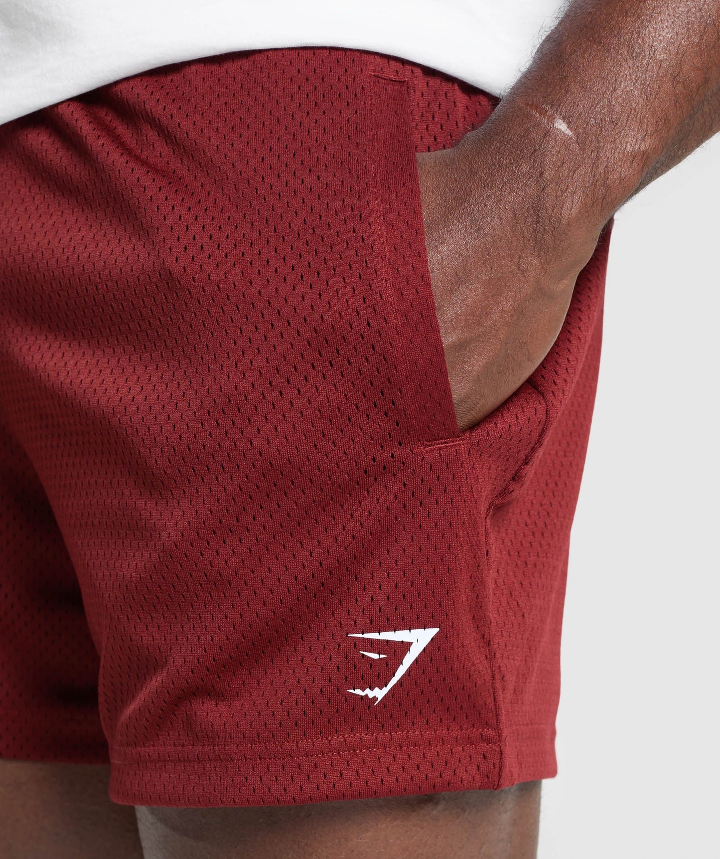 Gymshark Lifting Mesh 5" Shorts - Sets Red