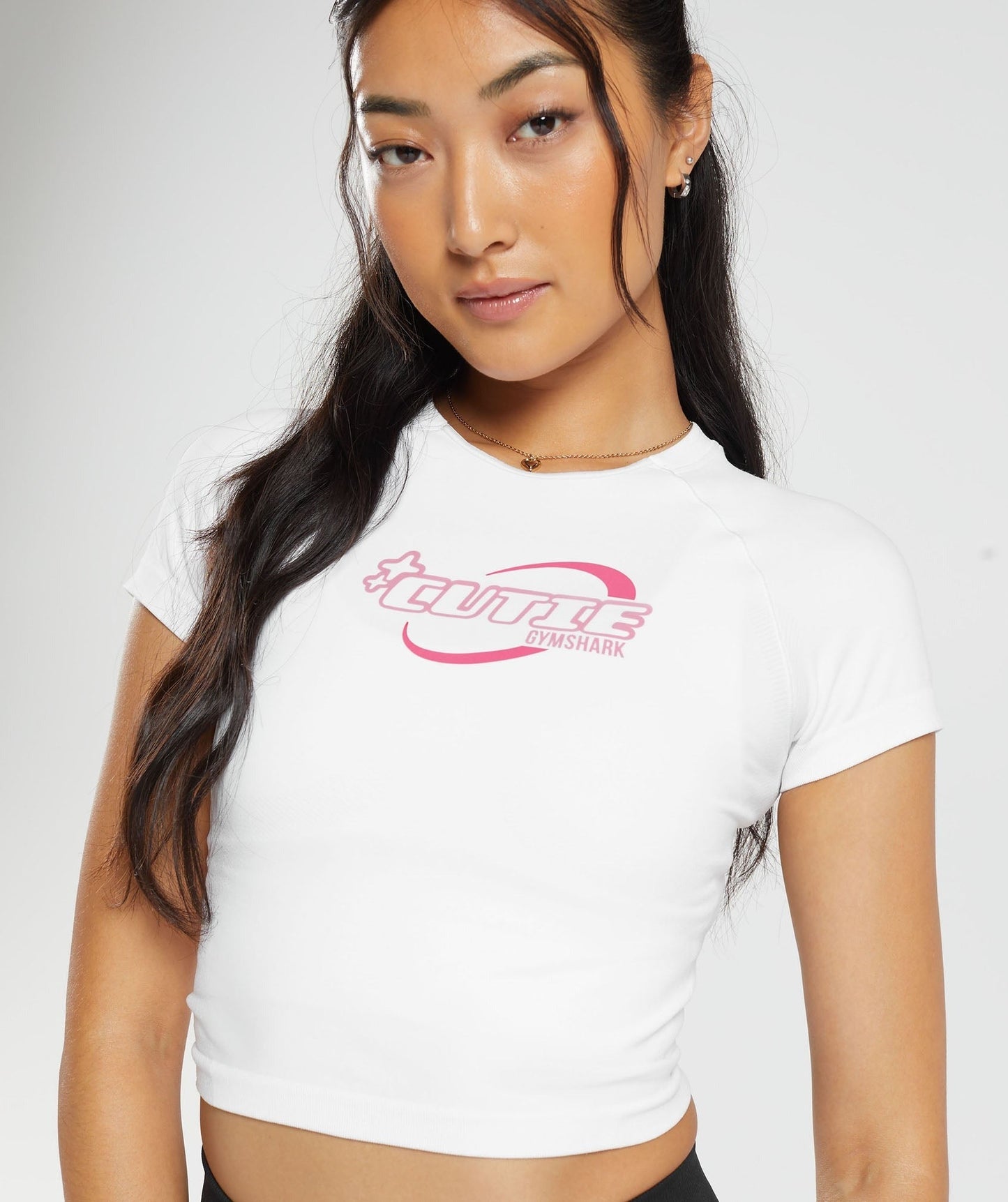 Gymshark Cutie Graphic Seamless Tee - White