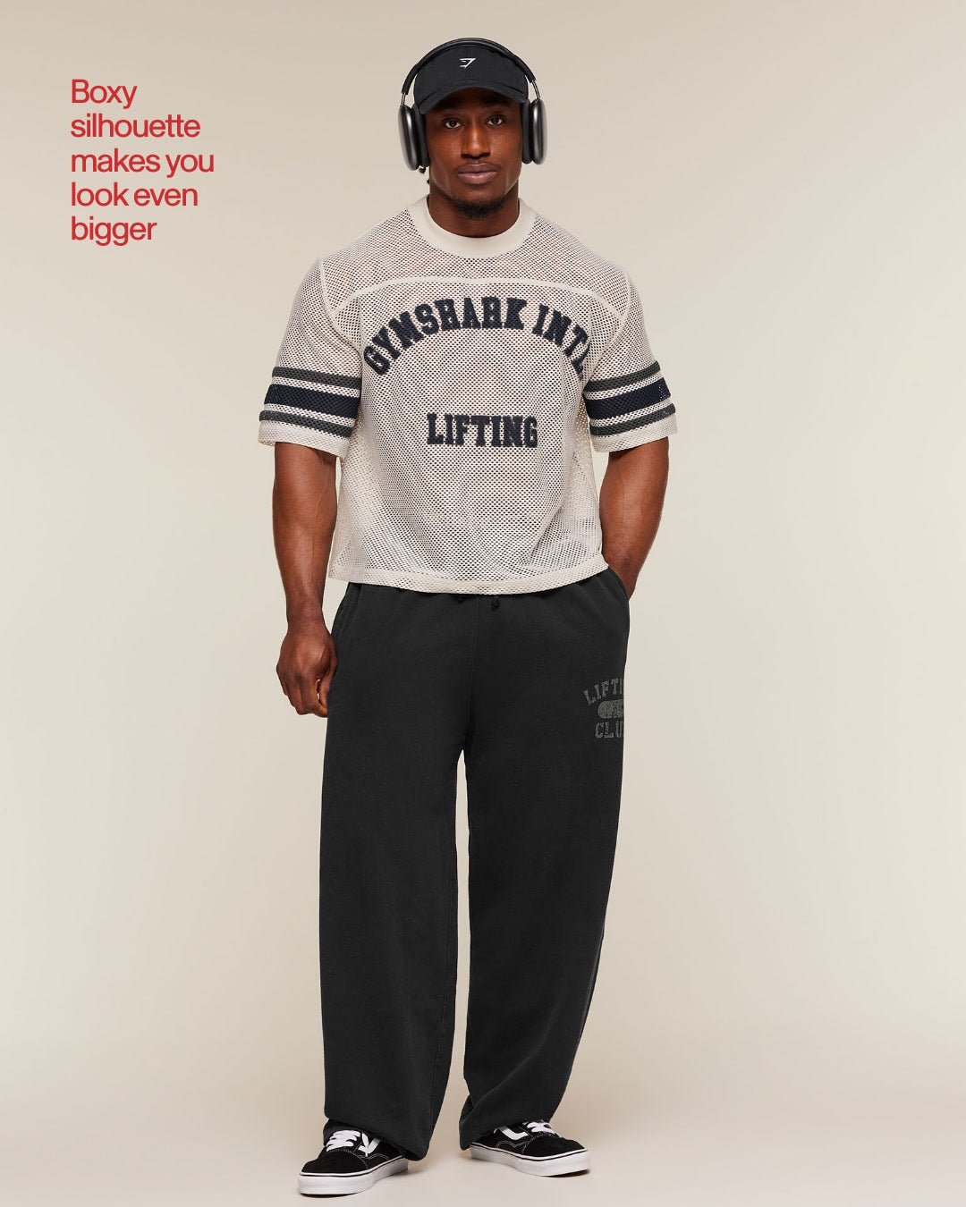 Gymshark Collective Mesh Contrast Jersey - Tinted White