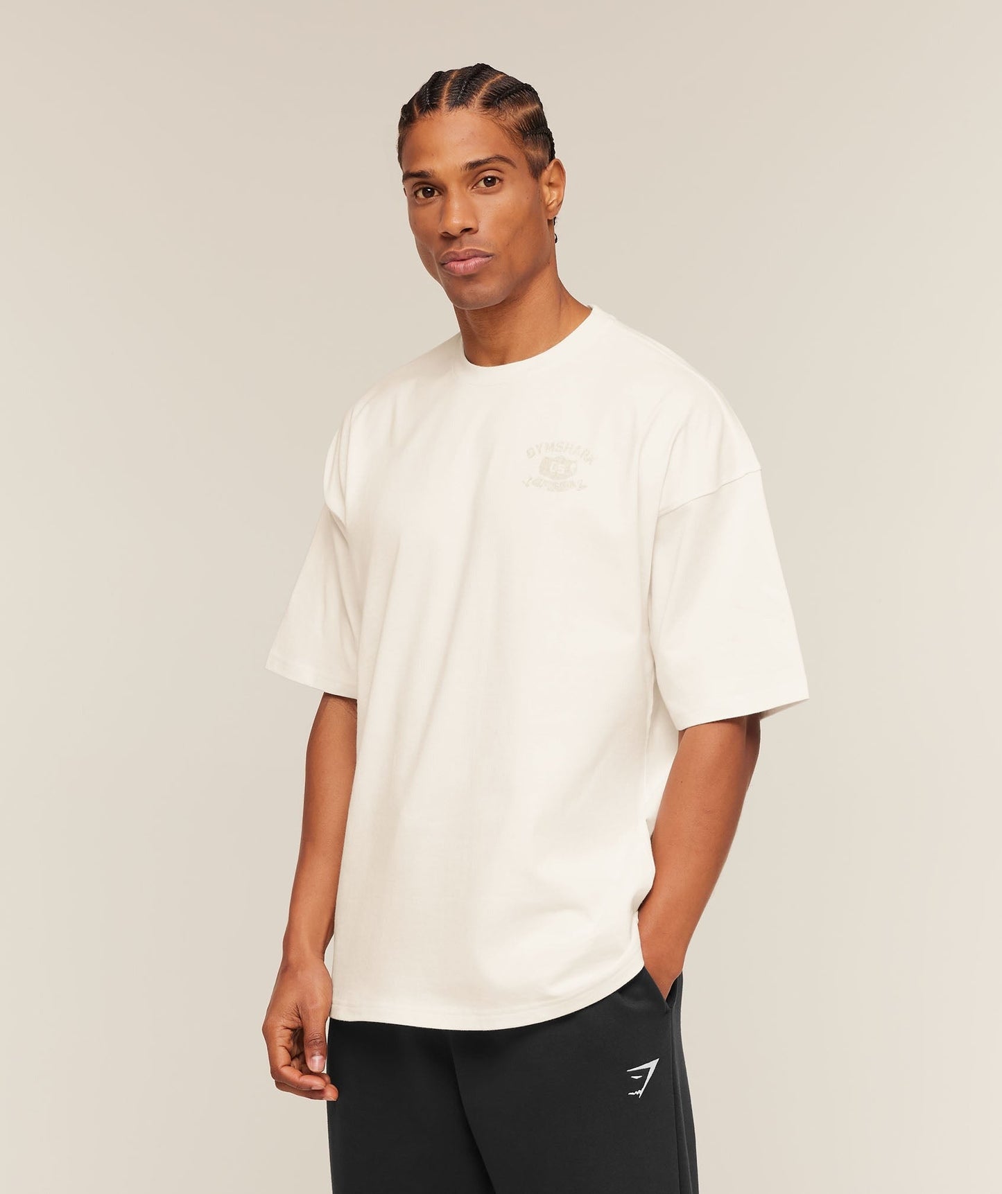 Gymshark Shield Graphic T-Shirt - Soft White