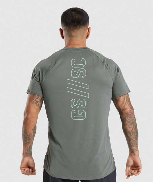 Gymshark //Steve Cook T-Shirt - Charcoal Grey