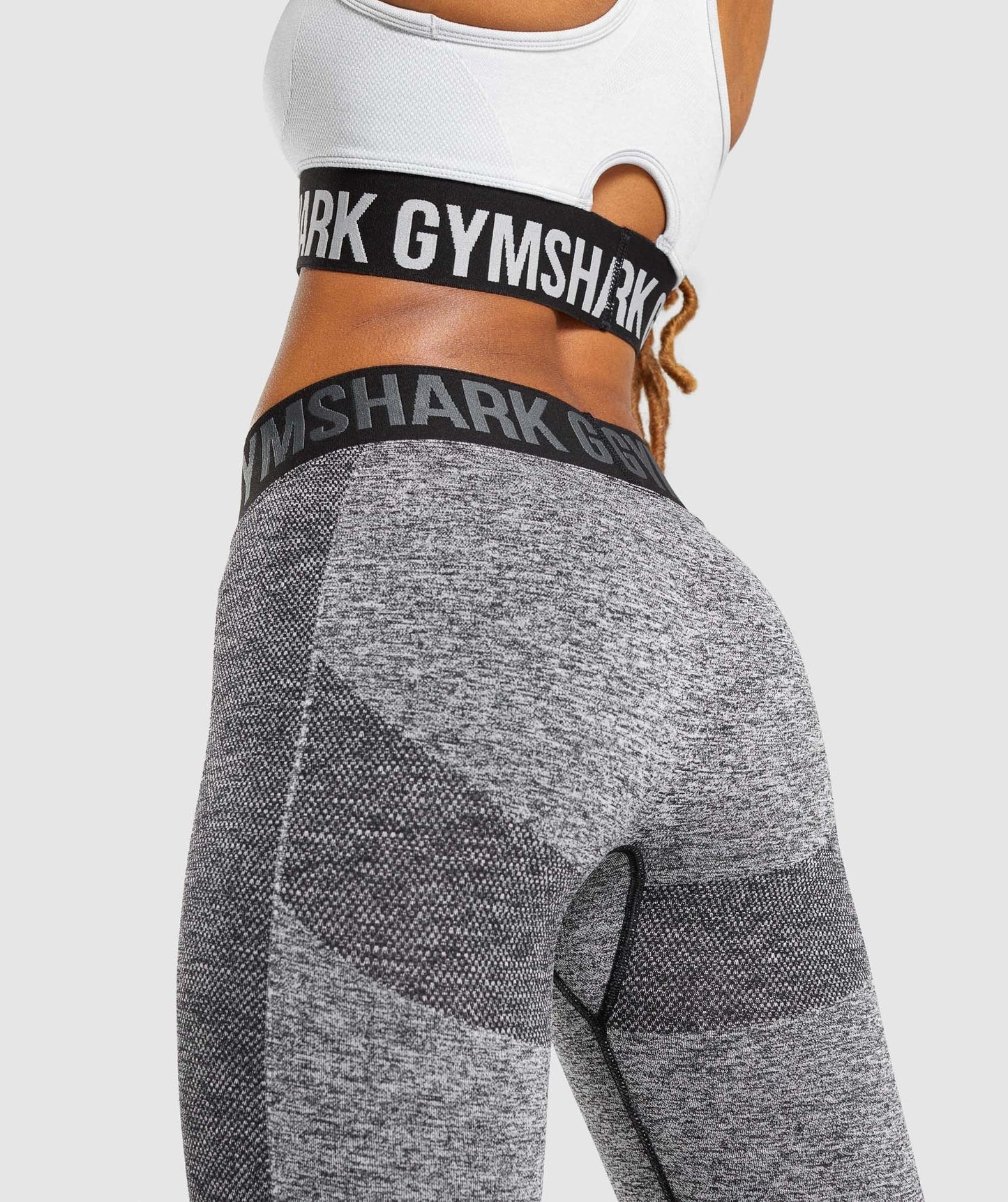 Gymshark Flex Low Rise Leggings - Black Marl/Charcoal