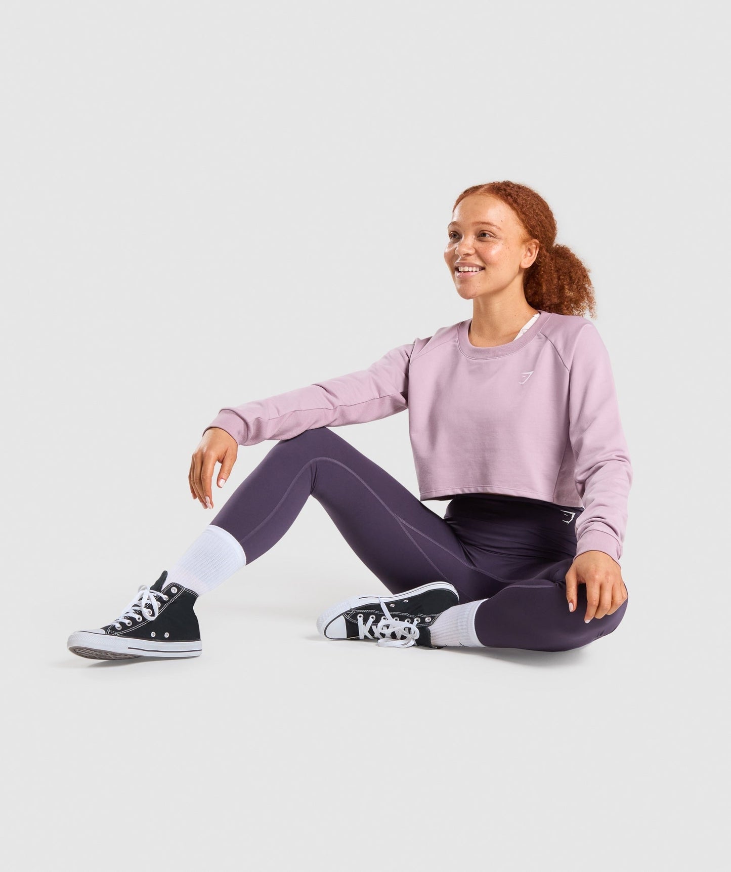 Gymshark Training Cropped Sweater - Light Purple