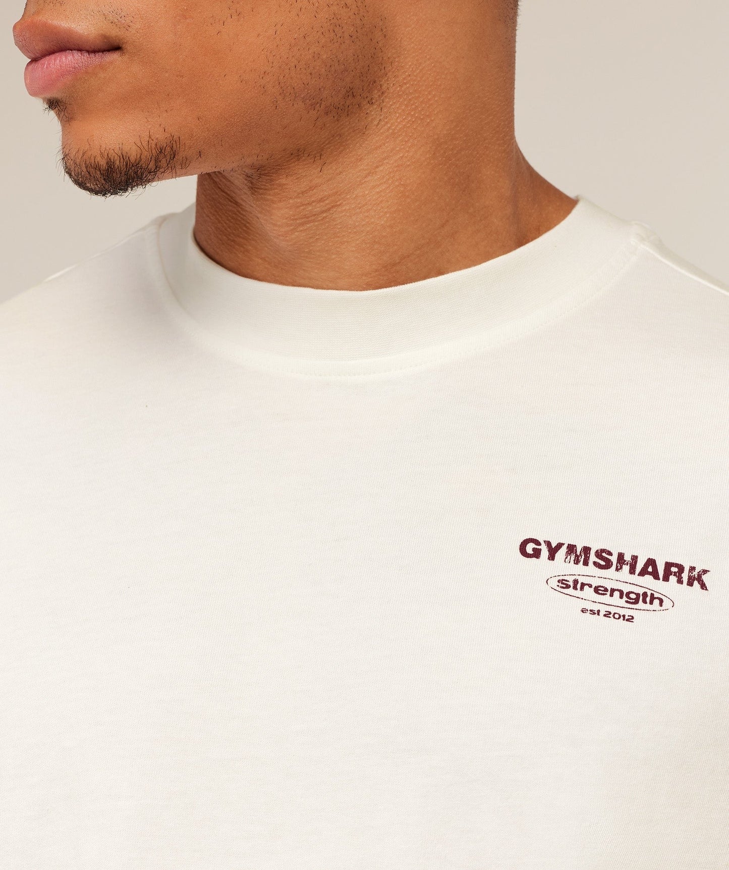 Gymshark Strength Stars Washed Graphic T-Shirt - Soft White