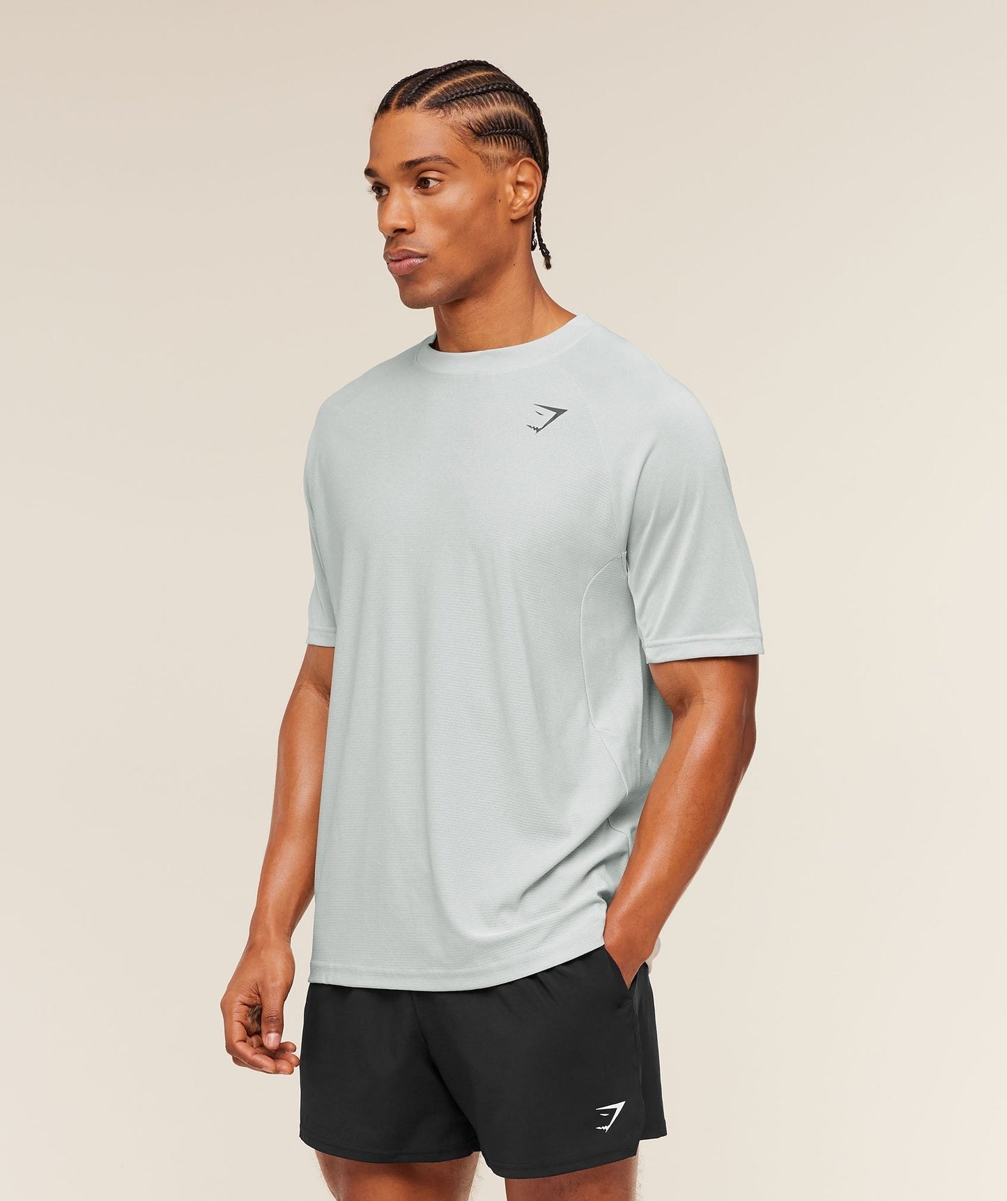 Gymshark Weekend T-Shirt - Light Grey/White