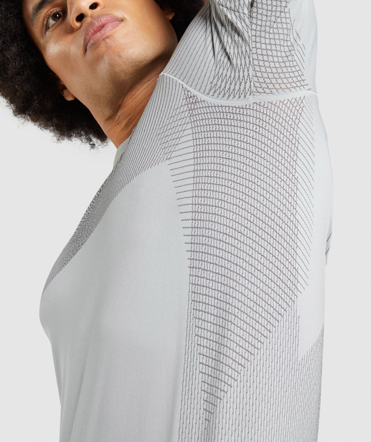 Gymshark Apex Seamless T-Shirt - Light Grey/Onyx Grey