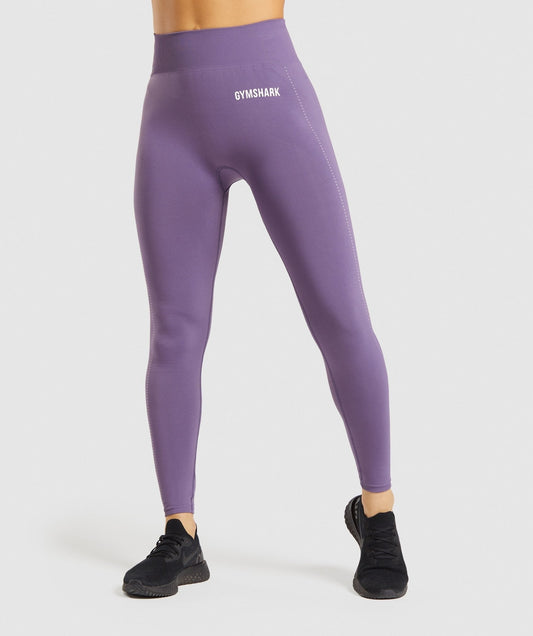 Gymshark Breeze Lightweight Seamless Tights - Purple