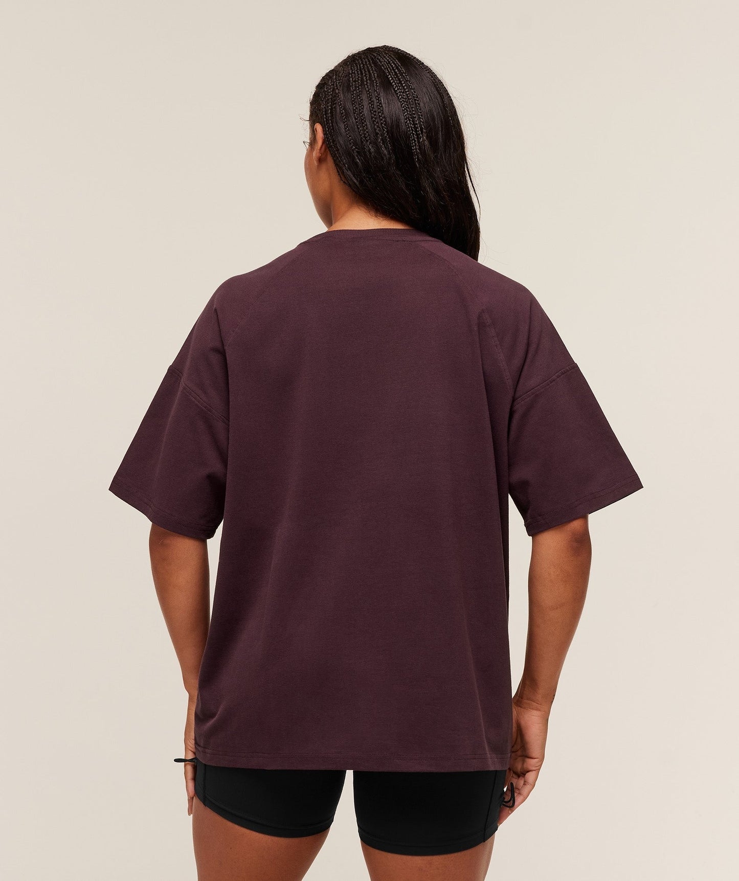 Gymshark Legacy Logo Oversized T-Shirt - Cherry Purple